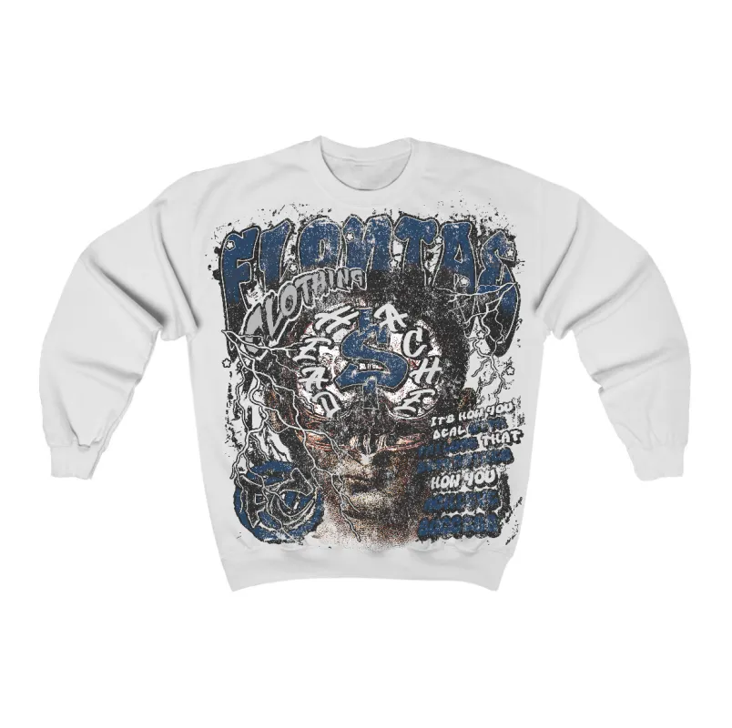 French Blue 12s Flontae Crewneck Sweatshirt Headstorm Graphic sold by Flontae Clothing