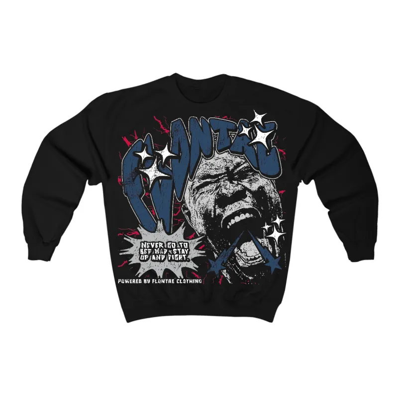 French Blue 12s Flontae Crewneck Sweatshirt Never Quit Graphic sold by Flontae Clothing