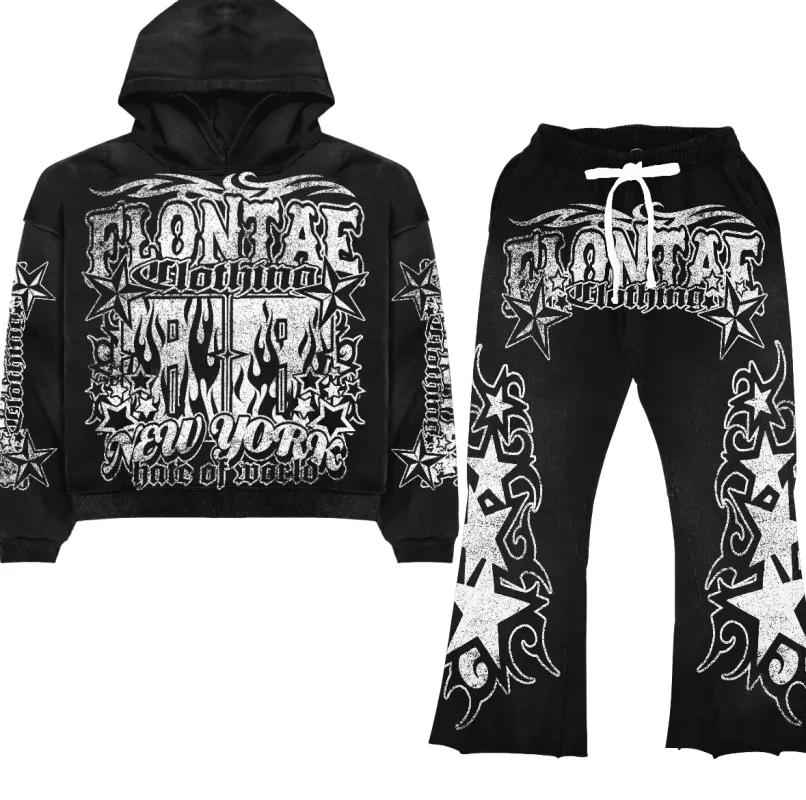 Flontae Peaceful Earth 2 Piece Sweatsuit Set sold by Flontae Clothing