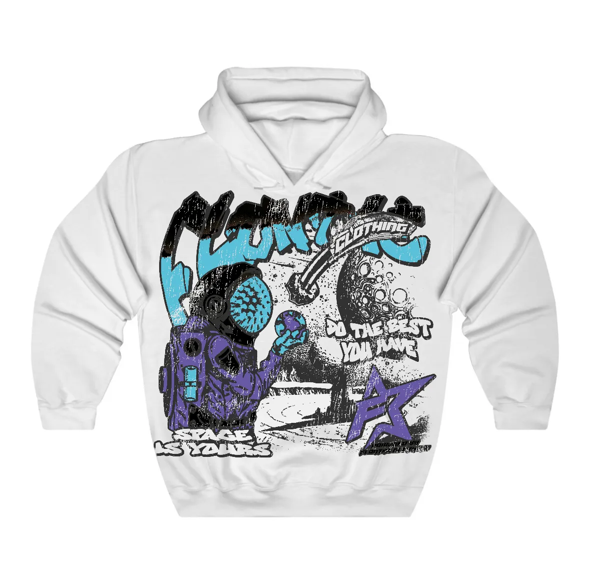 Aqua 8s Flontae Hoodie Space Is Yours Graphic sold by Flontae Clothing