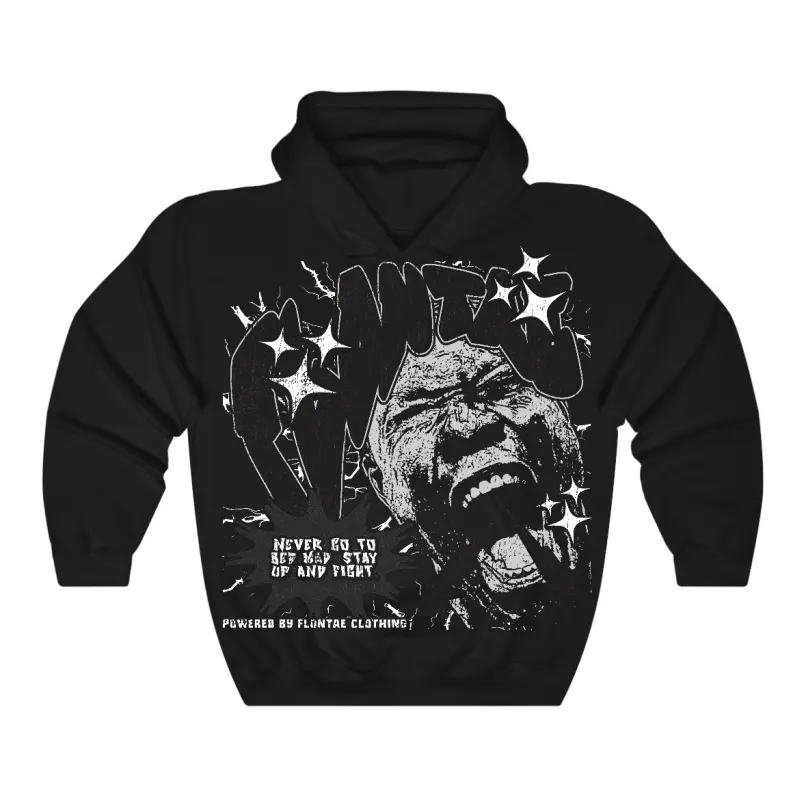 Black Cat 4s Flontae Hoodie Never Quit Graphic sold by Flontae Clothing