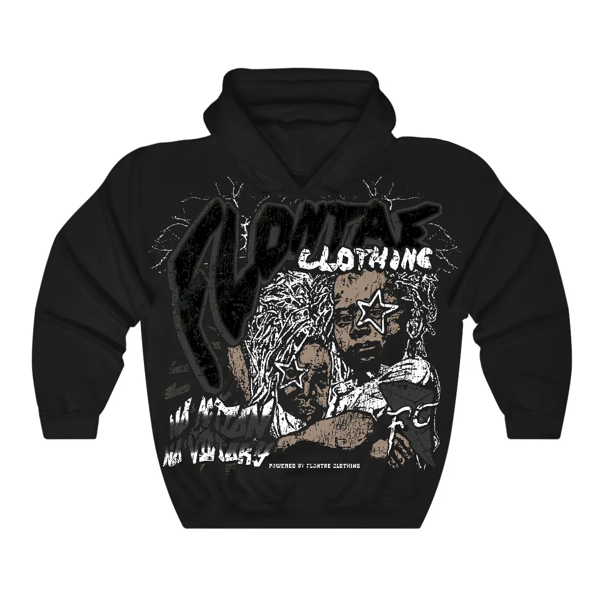 Black Cat 4s Flontae Hoodie No Action Graphic sold by Flontae Clothing
