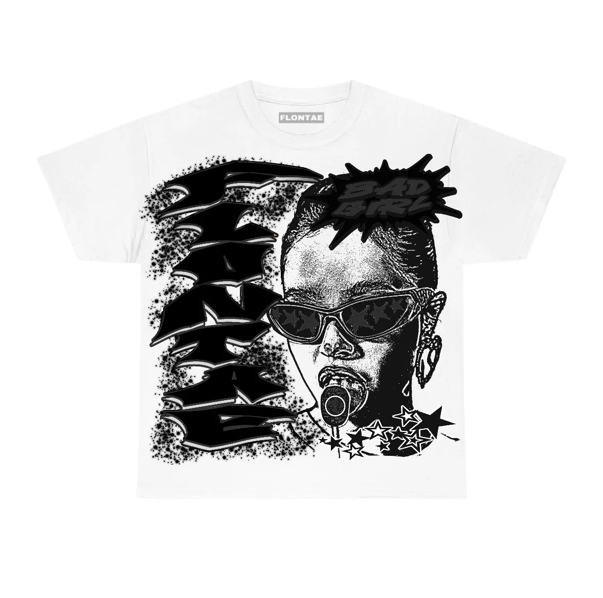 Black Cat 4s Flontae T-Shirt Baddie Graphic sold by Flontae Clothing
