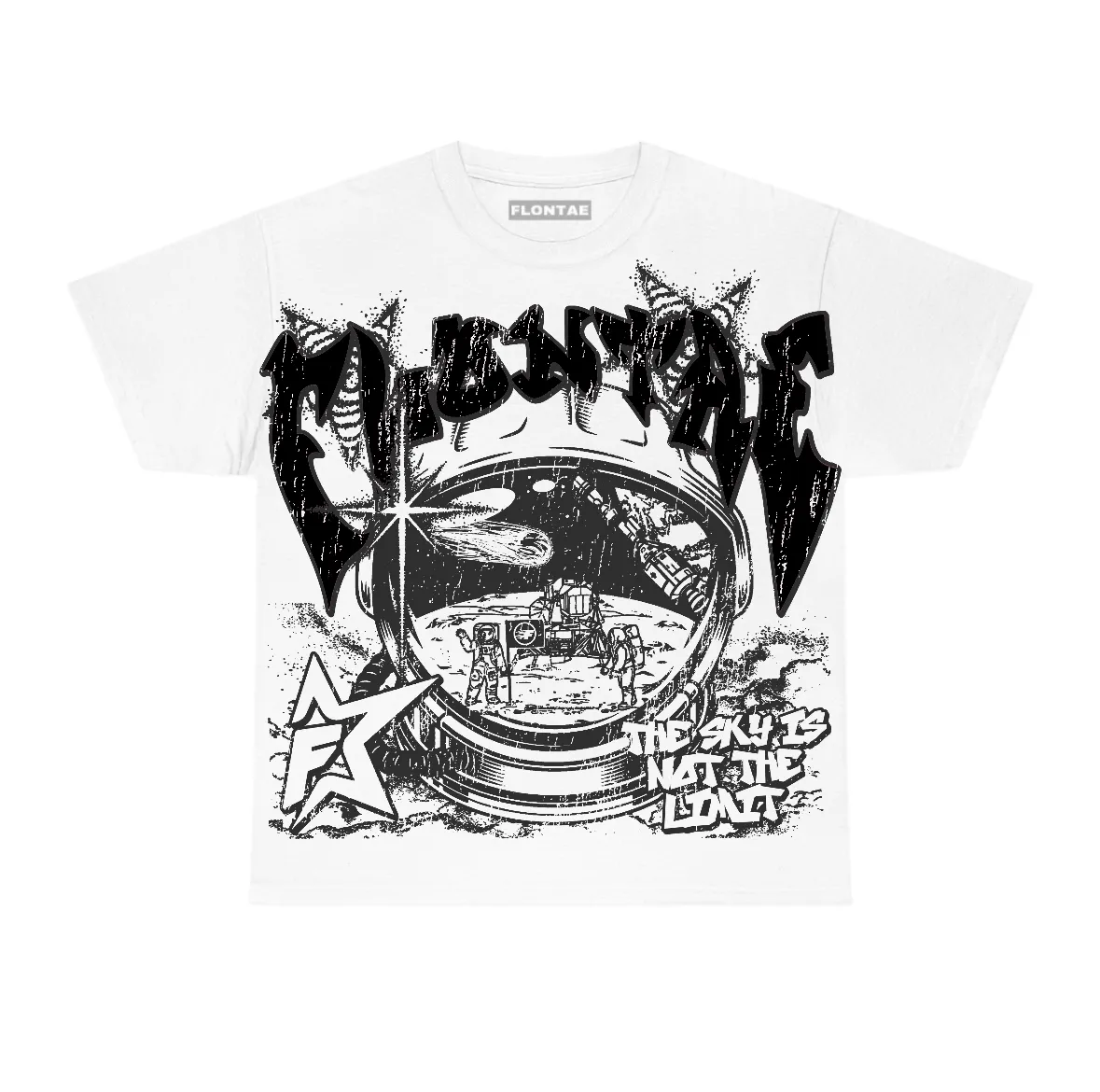 Black Cat 4s Flontae T-Shirt Stay Ahead Graphic sold by Flontae Clothing