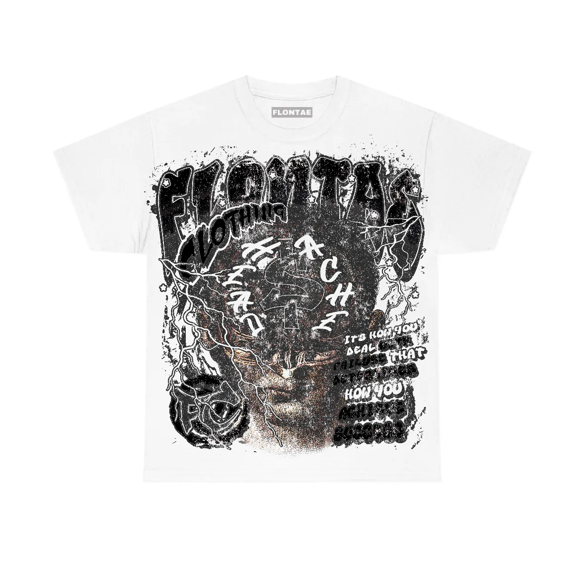 Black Cat 4s Flontae T-Shirt Headstorm Graphic sold by Flontae Clothing