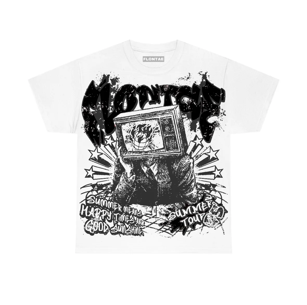 Black Cat 4s Flontae T-Shirt Happiness Graphic sold by Flontae Clothing