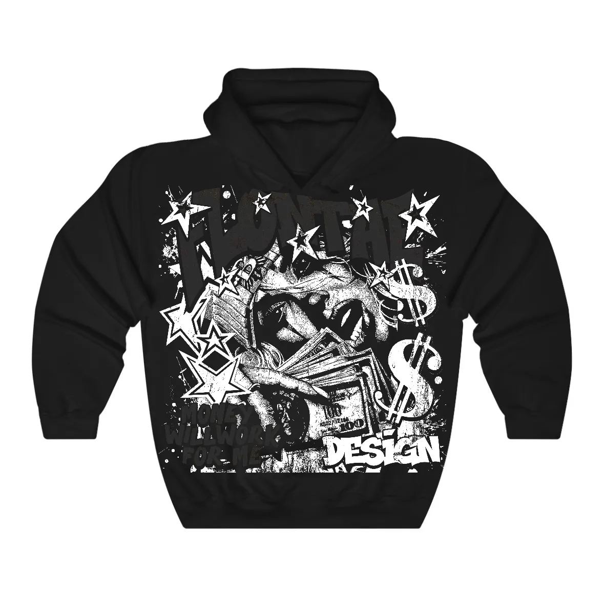 Black Cat 4s Flontae Hoodie Passive Graphic sold by Flontae Clothing
