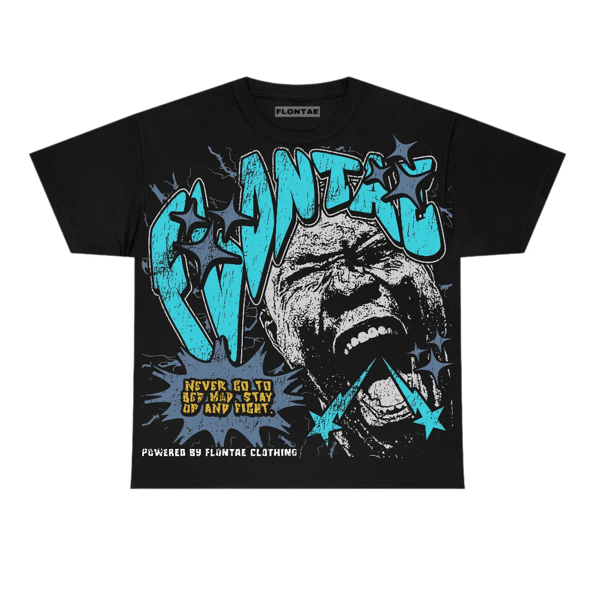 Gamma Blue 11s Flontae T-Shirt Never Quit Graphic sold by Flontae Clothing