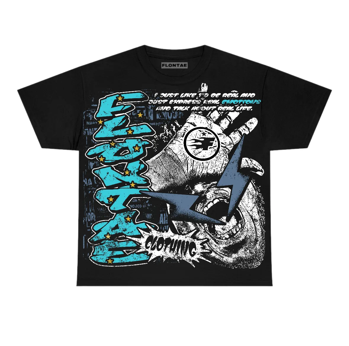 Gamma Blue 11s Flontae T-Shirt Too Honest Graphic sold by Flontae Clothing