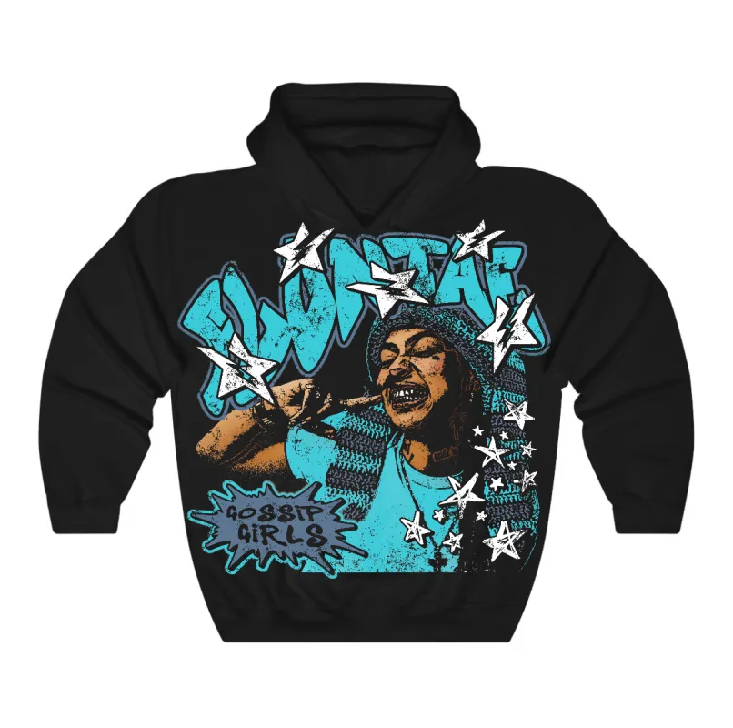 Gamma Blue 11s Flontae Hoodie Just A Hustler Graphic sold by Flontae Clothing