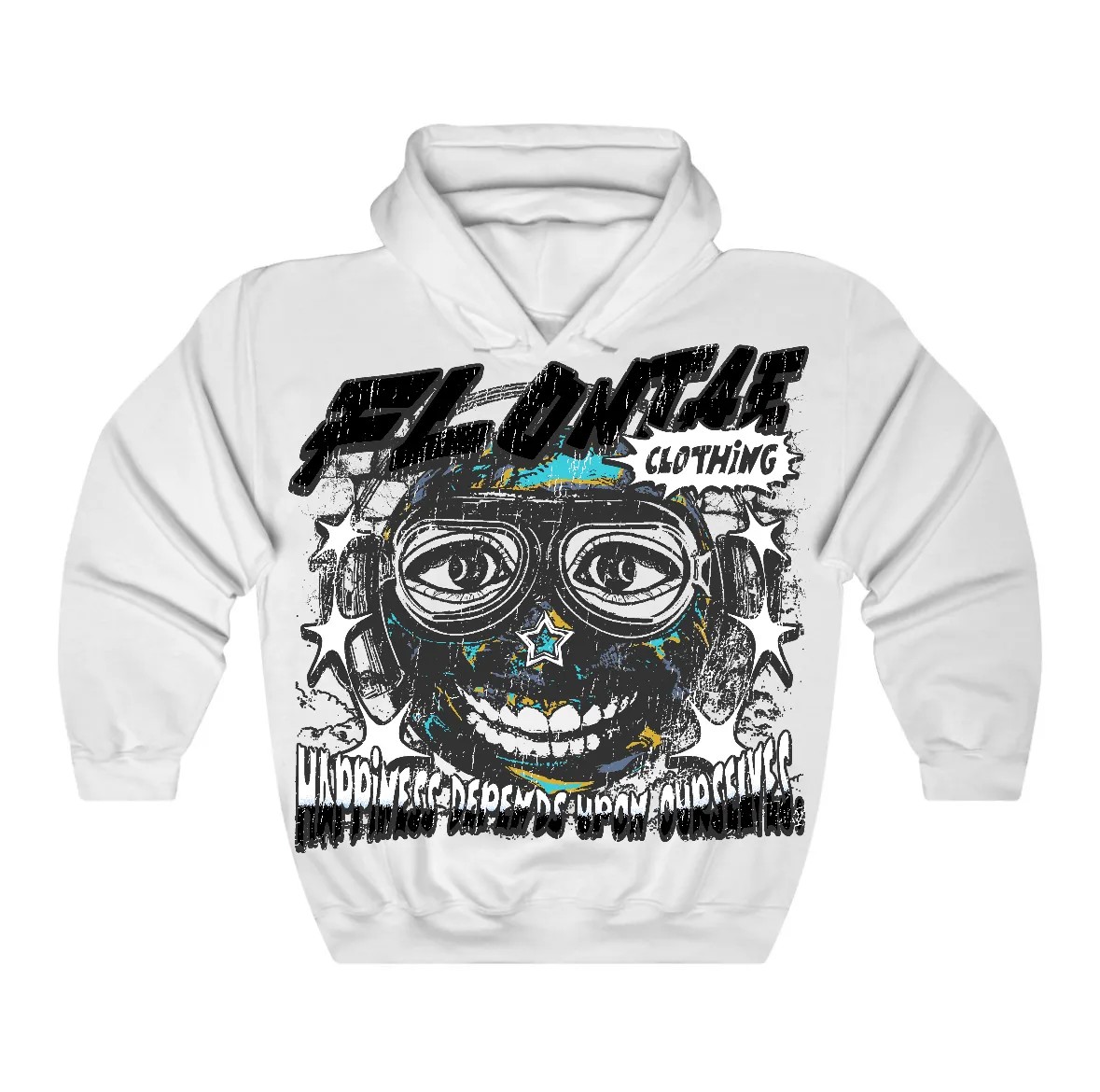 Gamma Blue 11s Flontae Hoodie Midnight Aura Graphic sold by Flontae Clothing