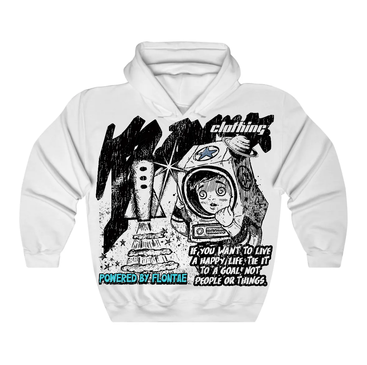 Gamma Blue 11s Flontae Hoodie Cosmic Aura Graphic sold by Flontae Clothing