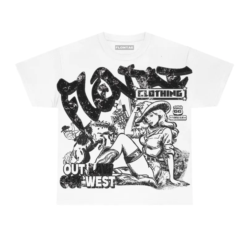Black Cat 4s Flontae T-Shirt Frontier Dreamer Graphic sold by Flontae Clothing