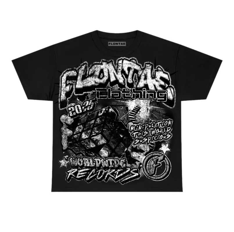 Black Cat 4s Flontae T-Shirt Something's Strange Graphic sold by Flontae Clothing