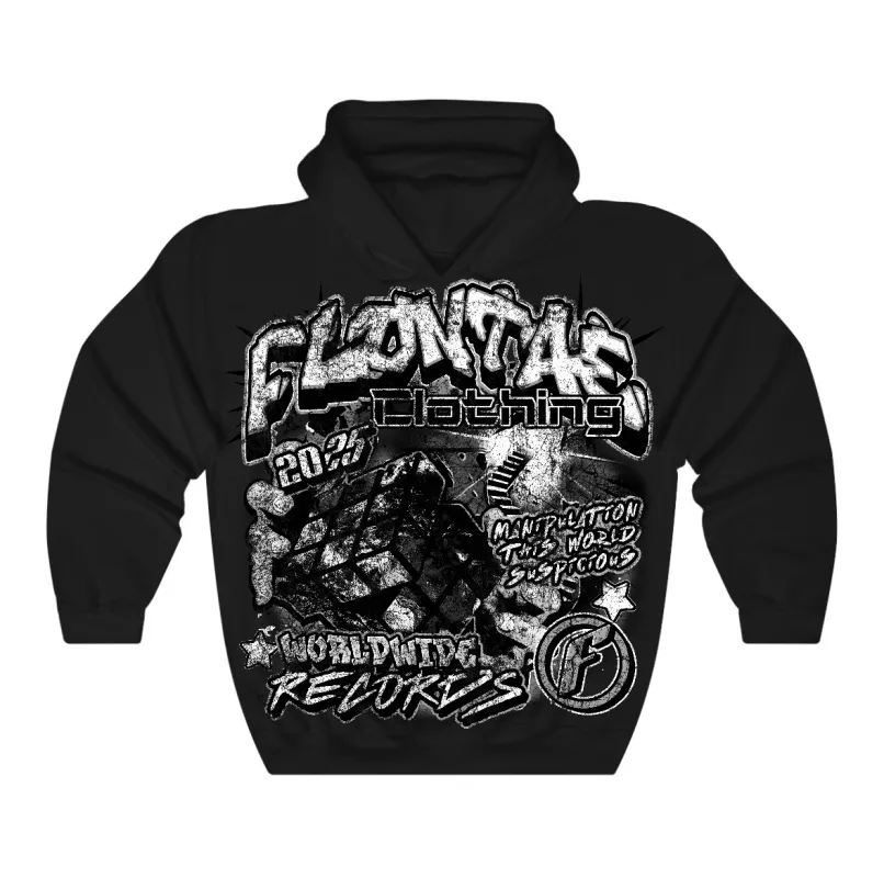 Black Cat 4s Flontae Hoodie Something's Strange Graphic sold by Flontae Clothing