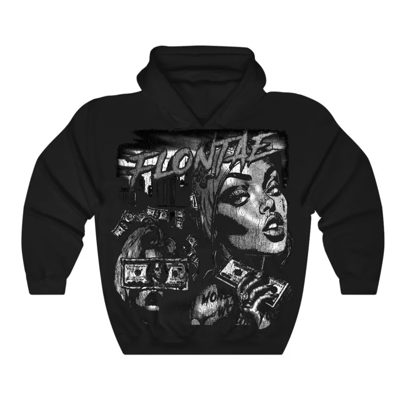 Black Cat 4s Flontae Hoodie Passive Power Graphic sold by Flontae Clothing