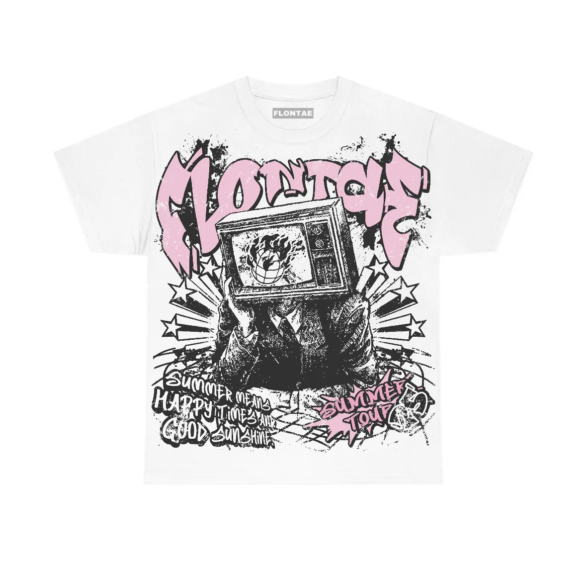 Pearl Pink 12s Flontae T-Shirt Happiness Graphic sold by Flontae Clothing