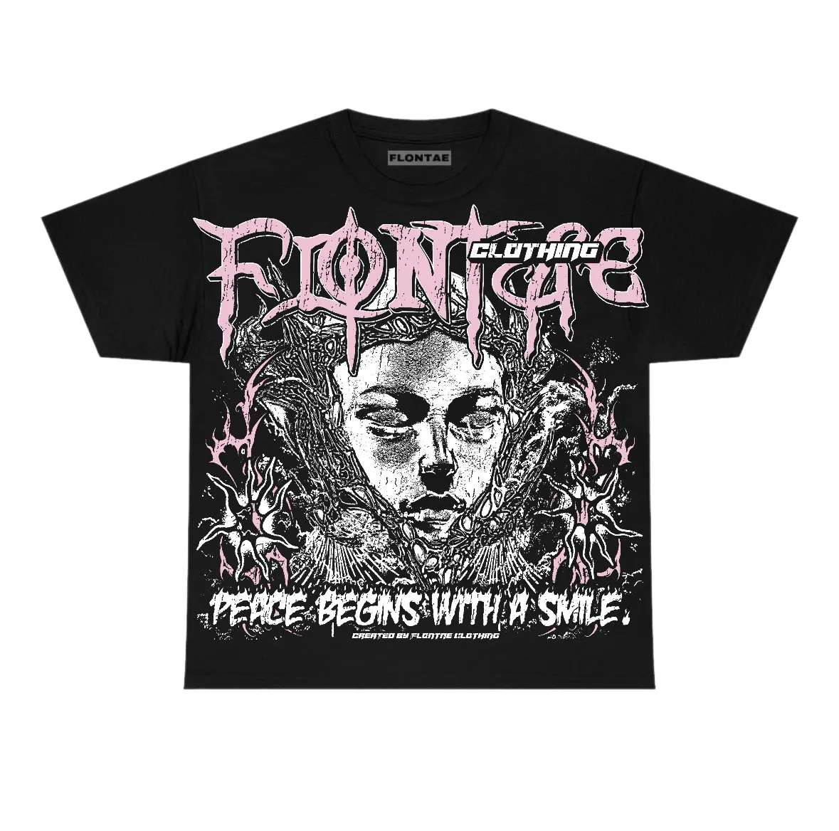 Pearl Pink 12s Flontae T-Shirt Keep Peace Graphic sold by Flontae Clothing