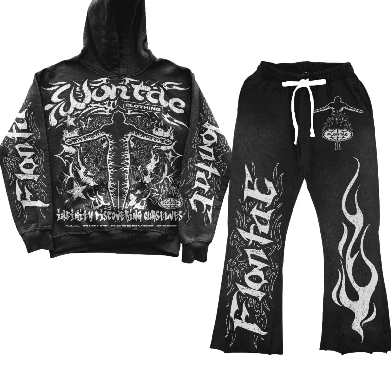 Flontae Hopeful Love 2 Piece Sweatsuit Set made by Flontae Clothing