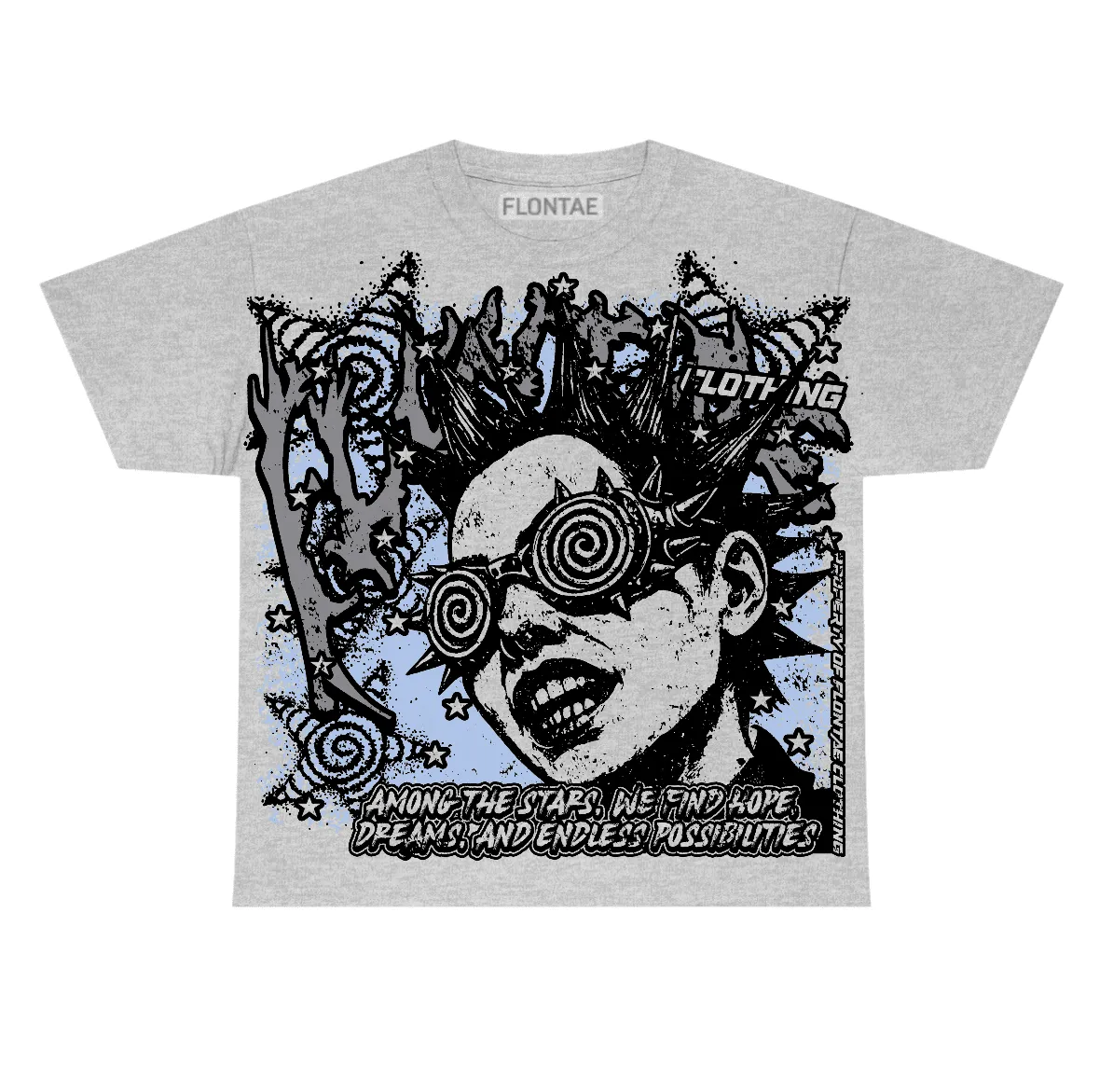 Wolf Grey 5s Flontae T-Shirt Among The Stars Graphic sold by Flontae Clothing product image thumbnail 2