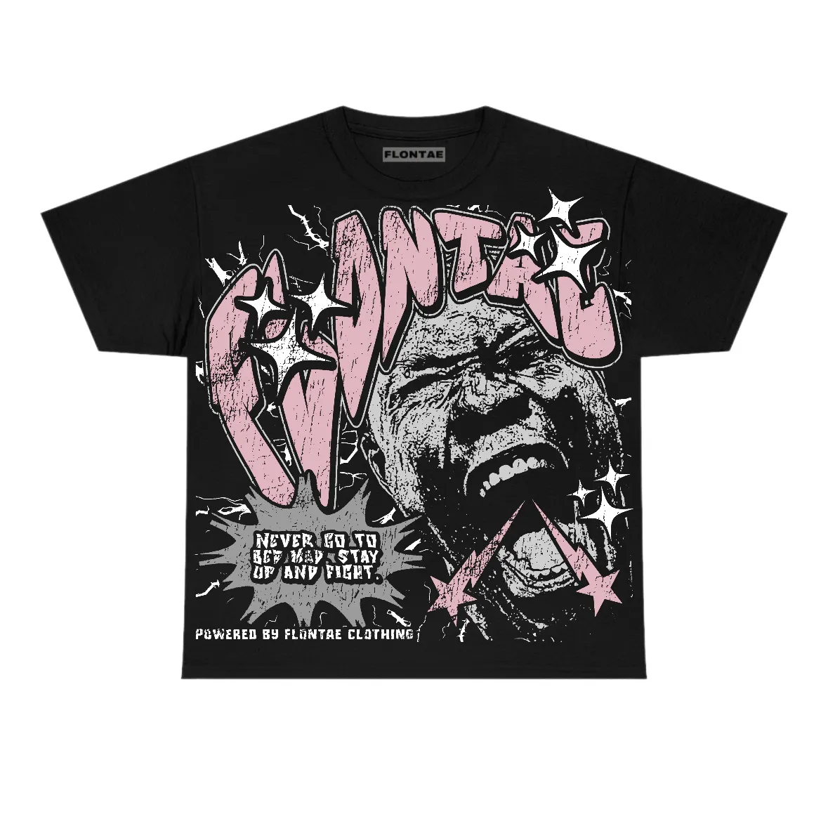 “Pink Foam” 95s Flontae T-Shirt Never Quit Graphic sold by Flontae Clothing
