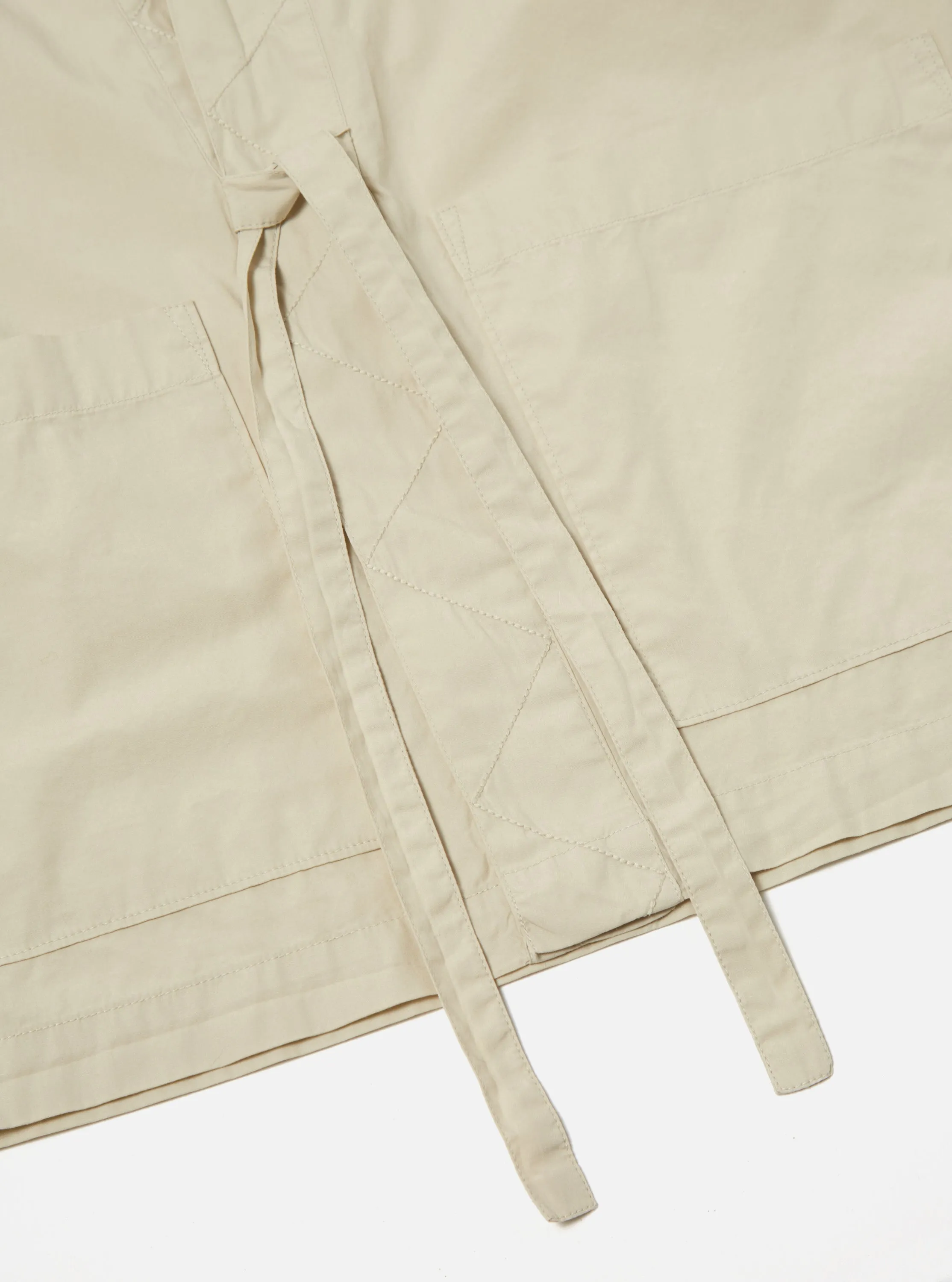 Universal Works Tie Front Jacket in Driftwood Organic Fine Poplin sold by Universal Works product image thumbnail 5