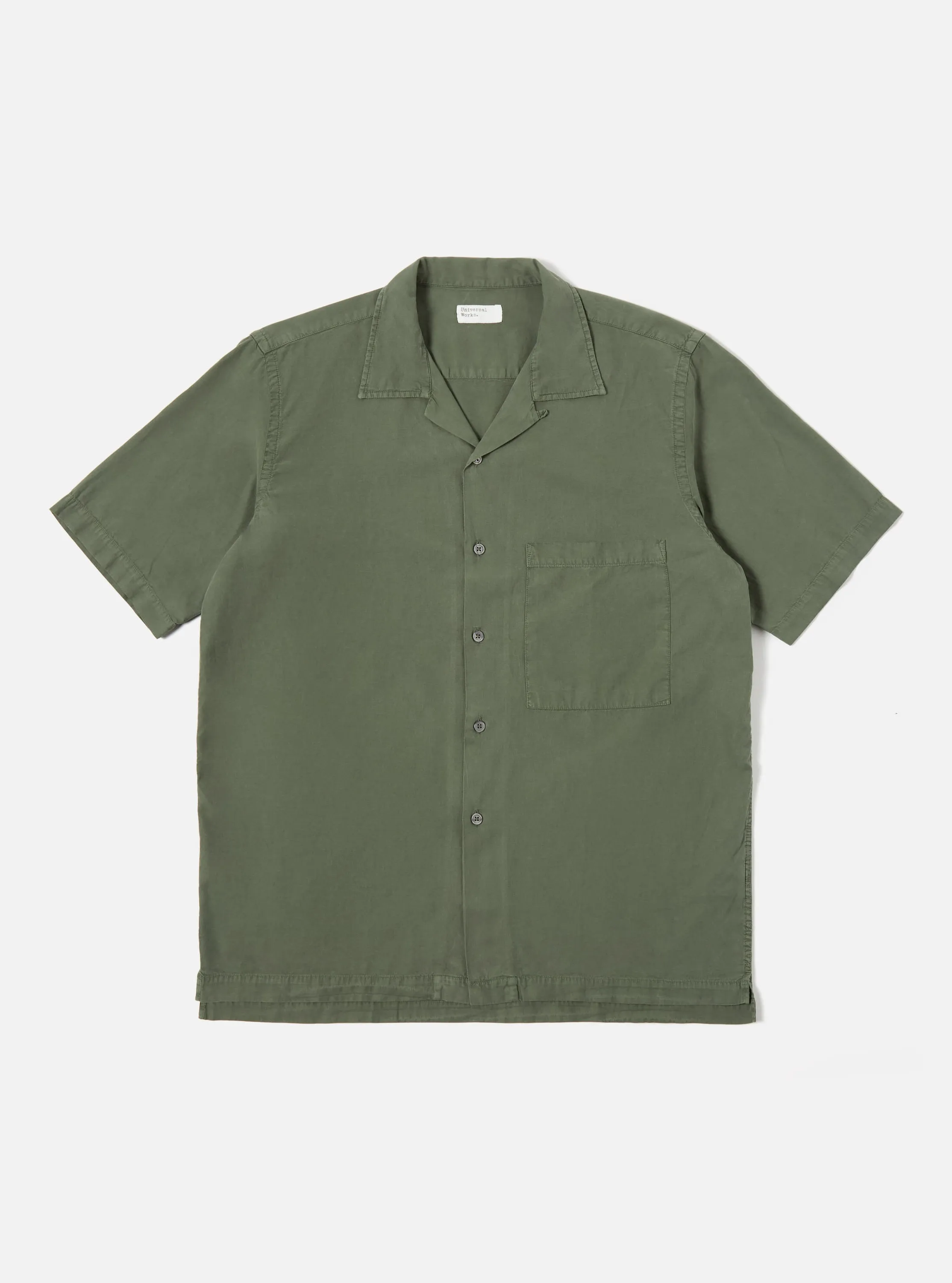 Universal Works Camp Shirt II in Birch Gardenia Lycot sold by Universal Works