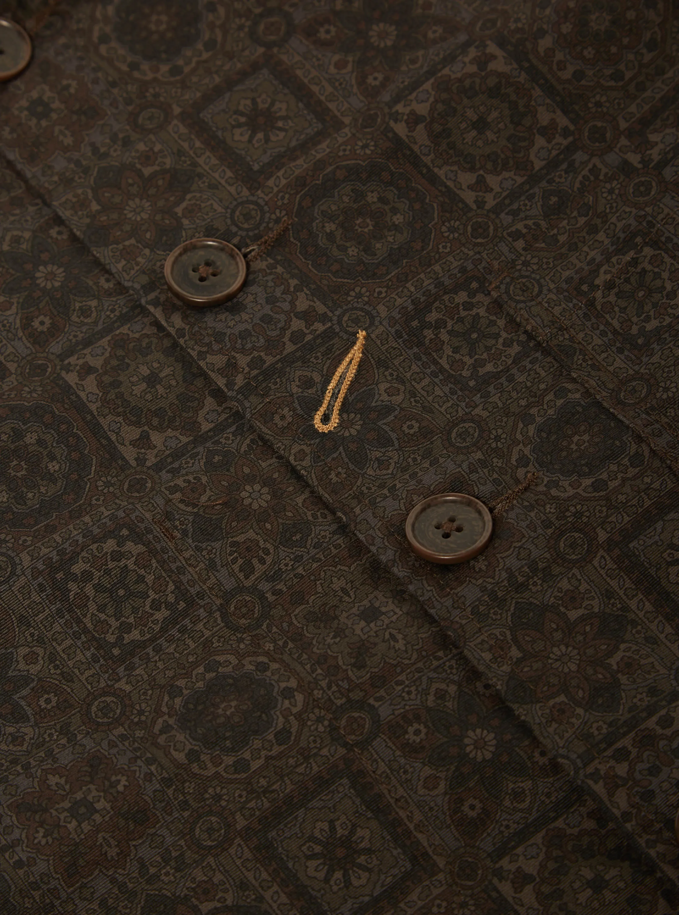 Universal Works Bakers Jacket in Black Japanese Print Twill sold by Universal Works product image thumbnail 4