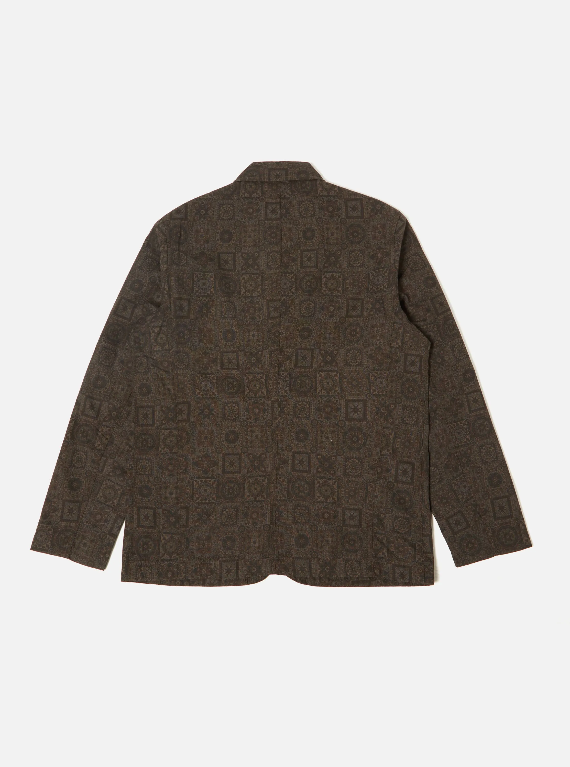 Universal Works Bakers Jacket in Black Japanese Print Twill sold by Universal Works product image thumbnail 2