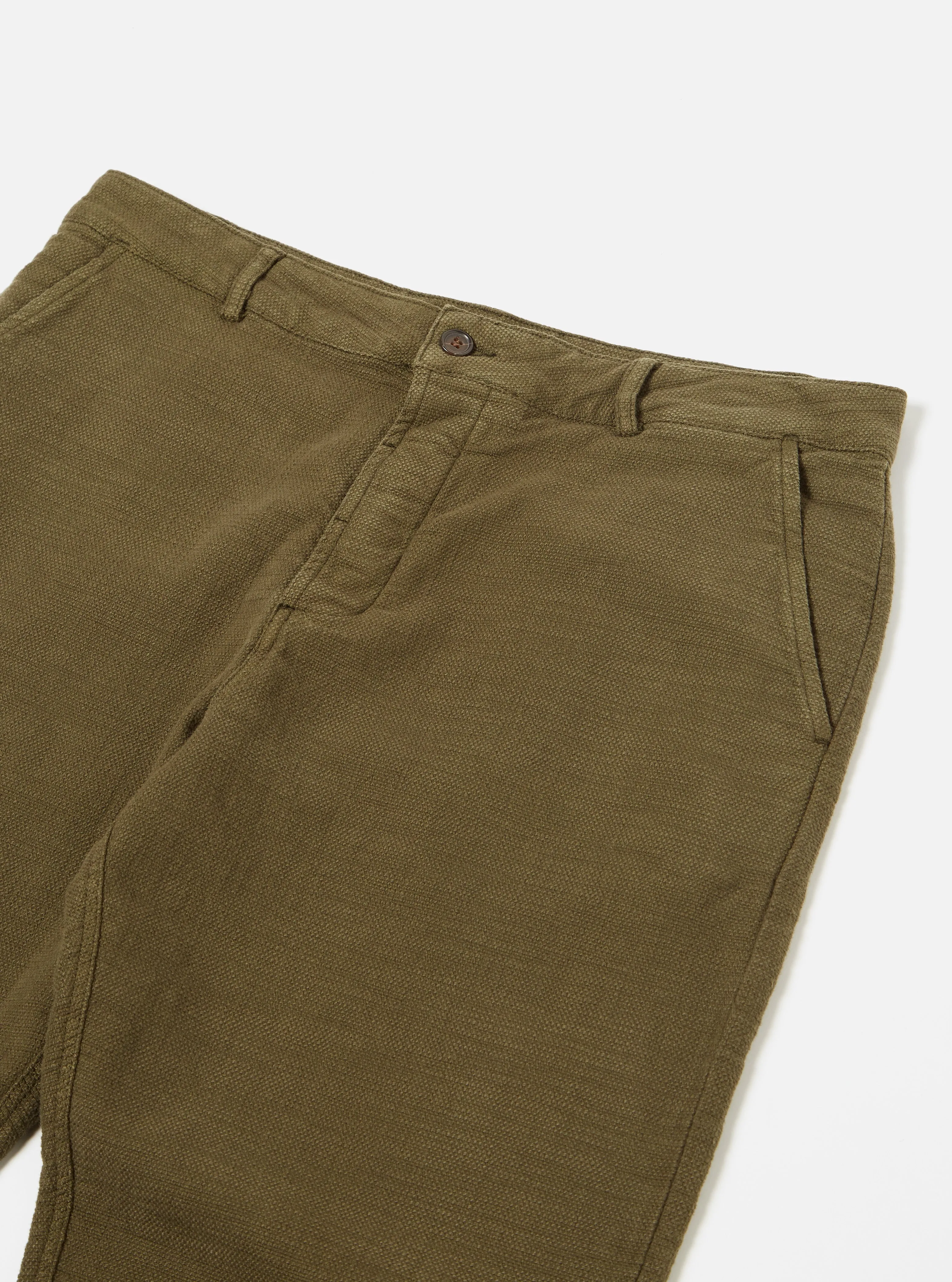 Universal Works Military Chino in Olive Chevron Cotton sold by Universal Works product image thumbnail 3