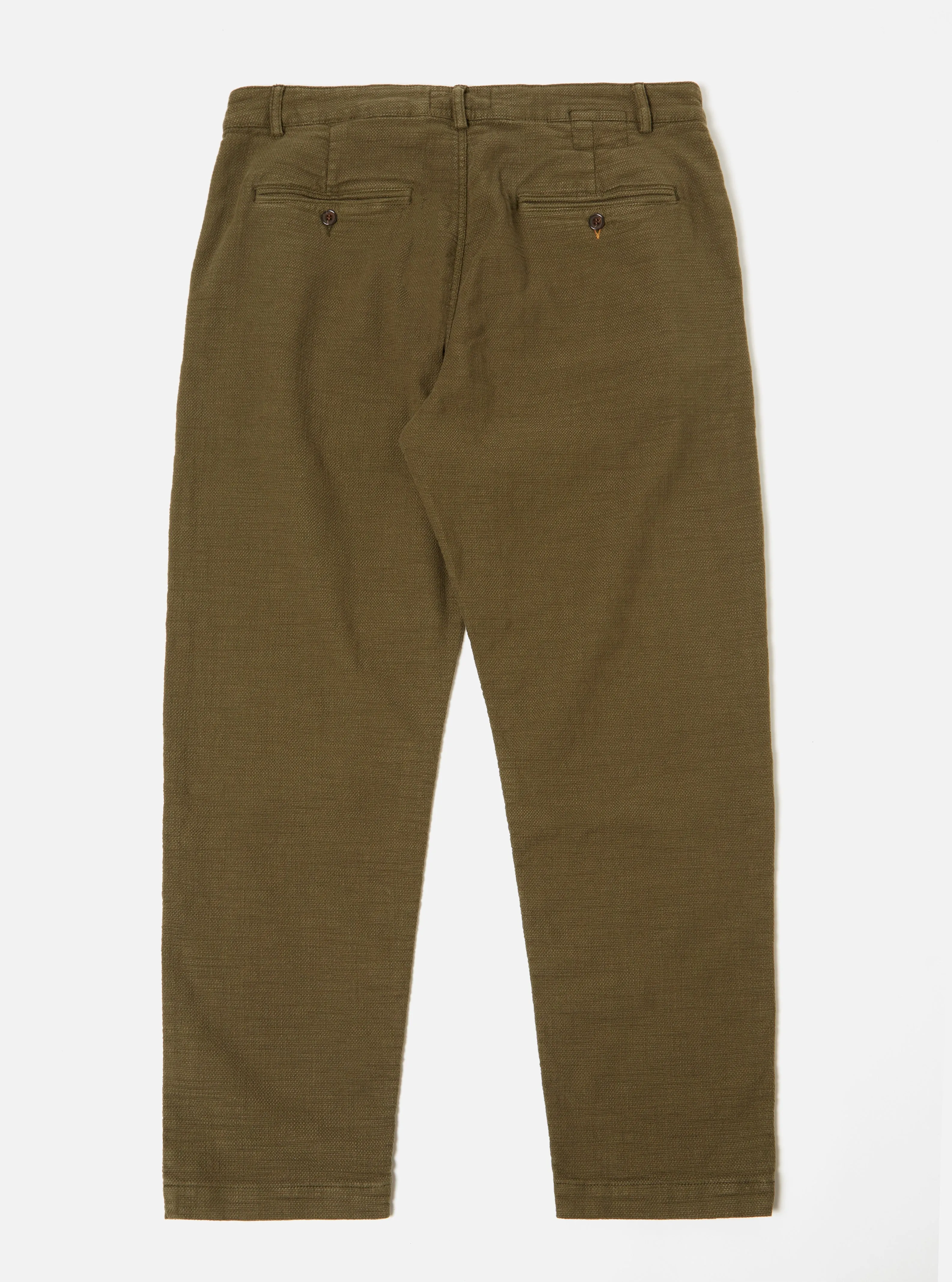 Universal Works Military Chino in Olive Chevron Cotton sold by Universal Works product image thumbnail 2