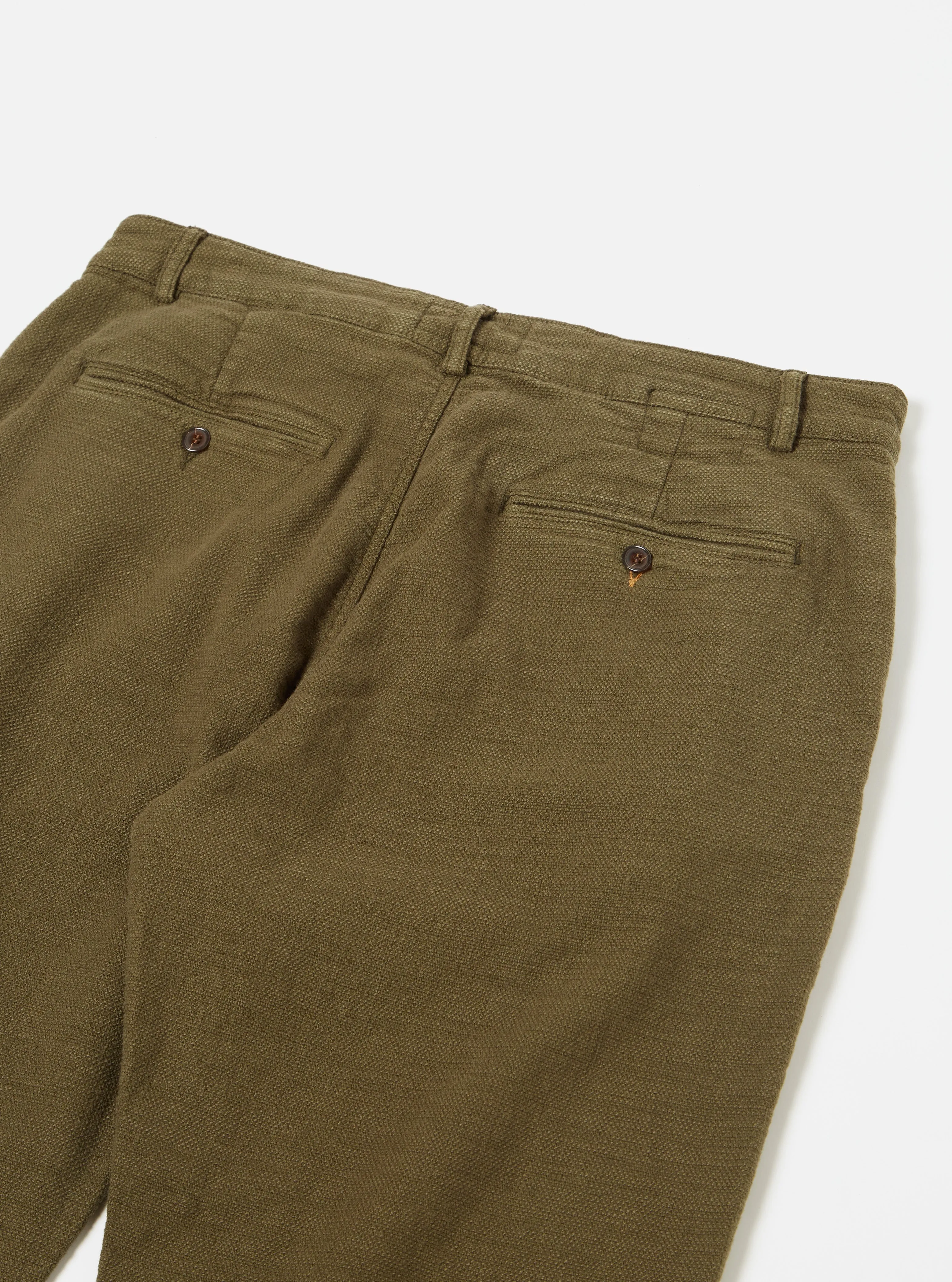 Universal Works Military Chino in Olive Chevron Cotton sold by Universal Works product image thumbnail 4