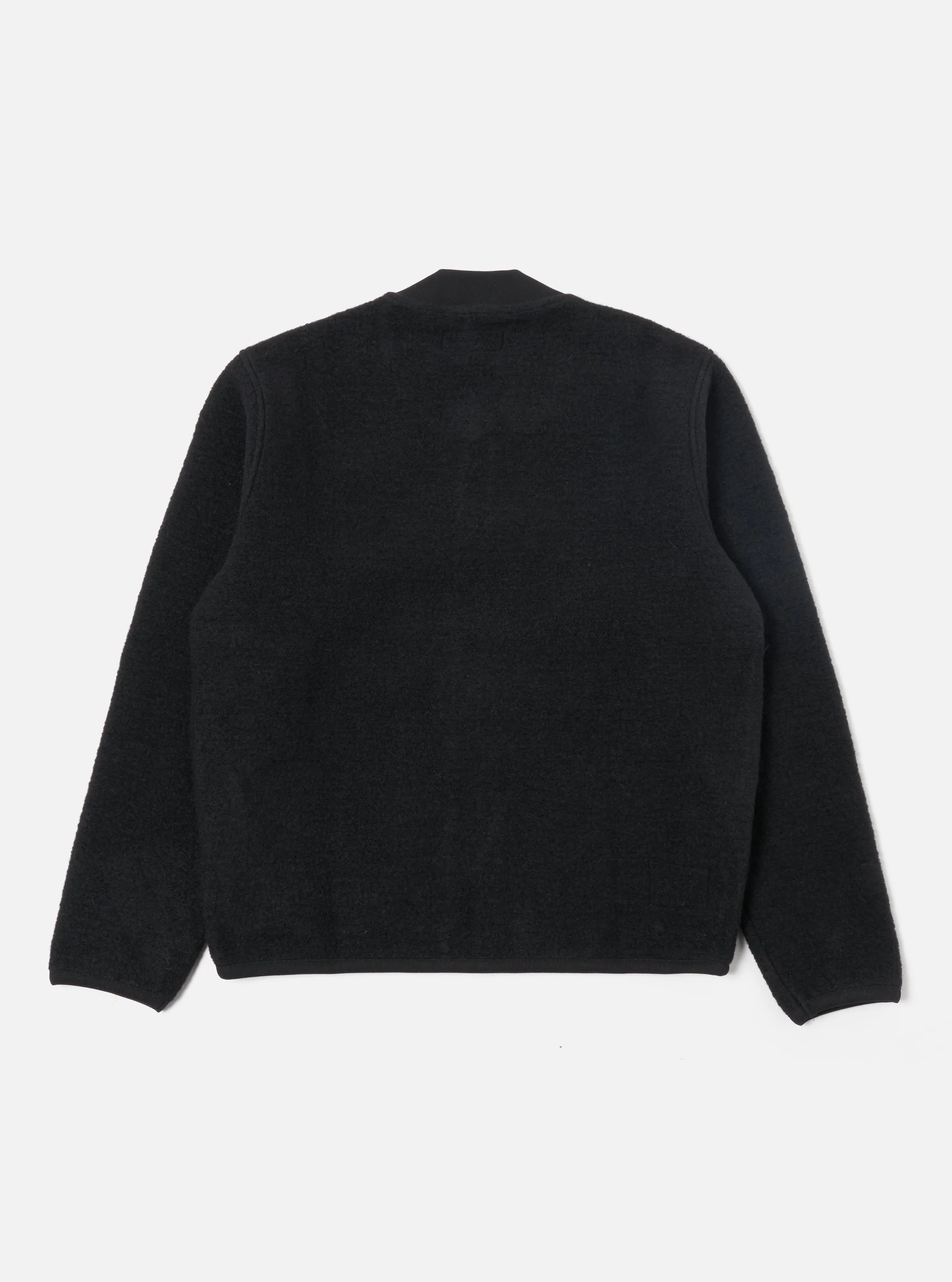 Universal Works Zip Bomber in Black Wool Fleece sold by Universal Works product image thumbnail 2