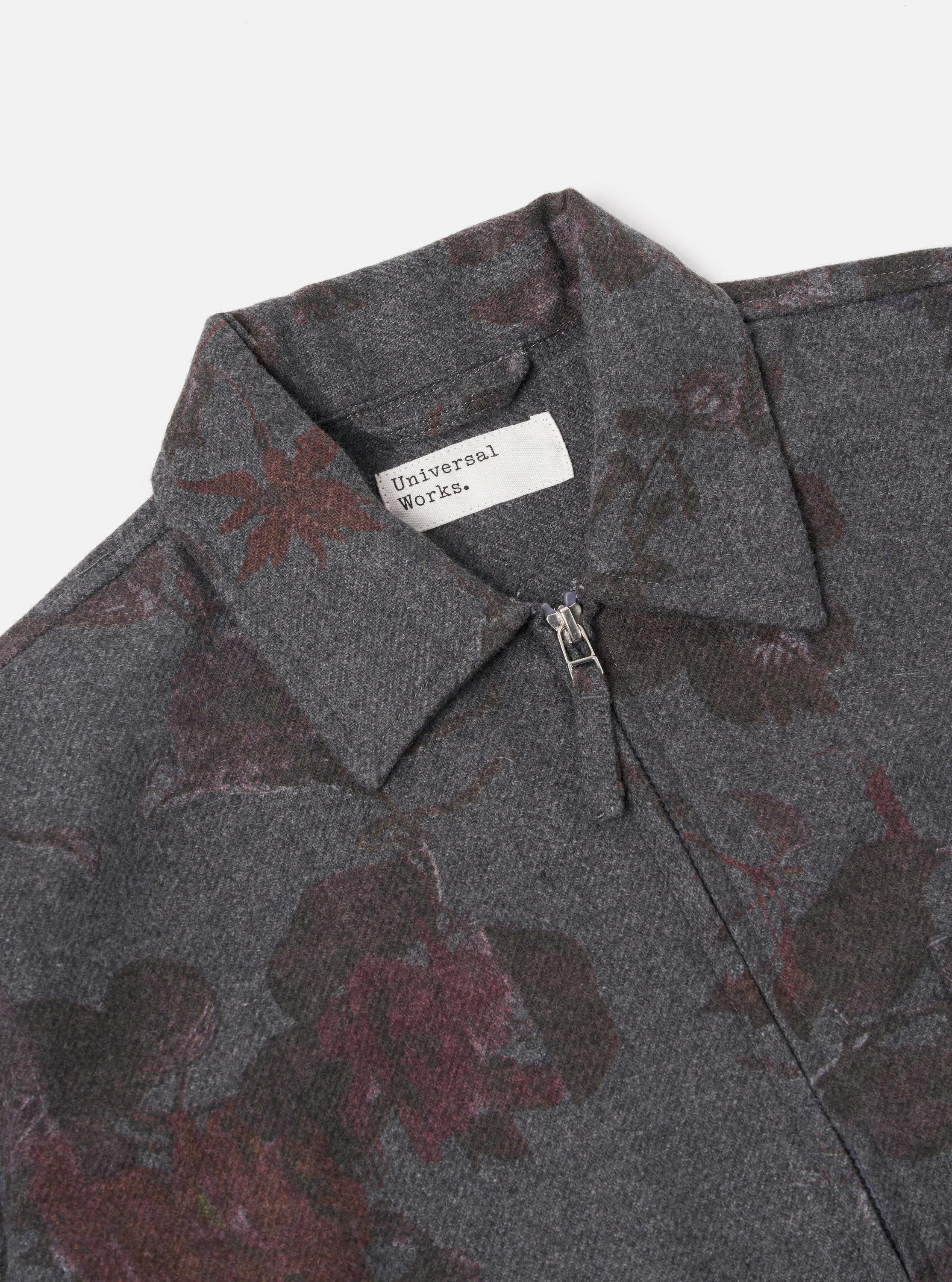 Universal Works Windcheater in Mid Grey Printed Flannel sold by Universal Works product image thumbnail 3