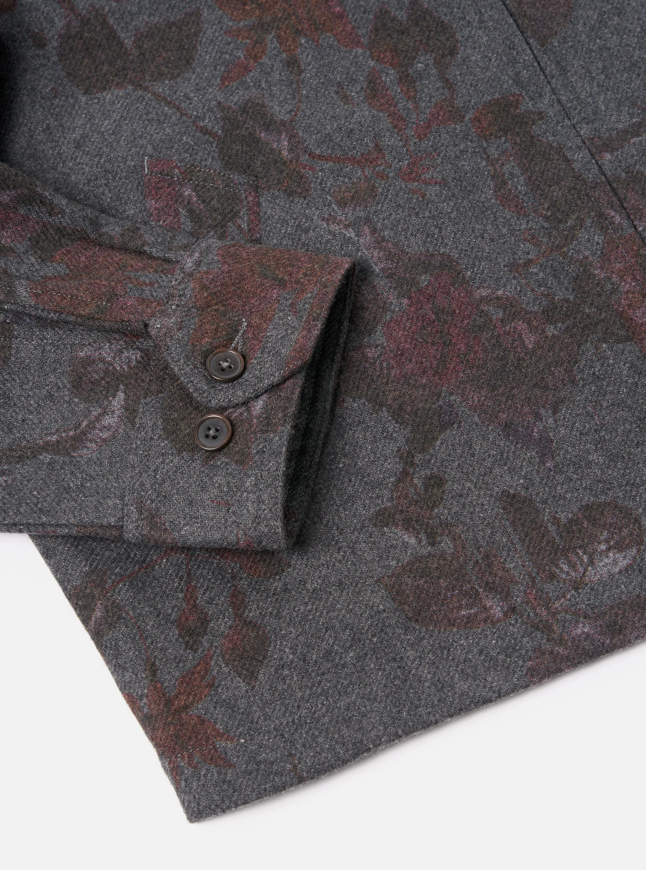 Universal Works Windcheater in Mid Grey Printed Flannel sold by Universal Works product image thumbnail 5