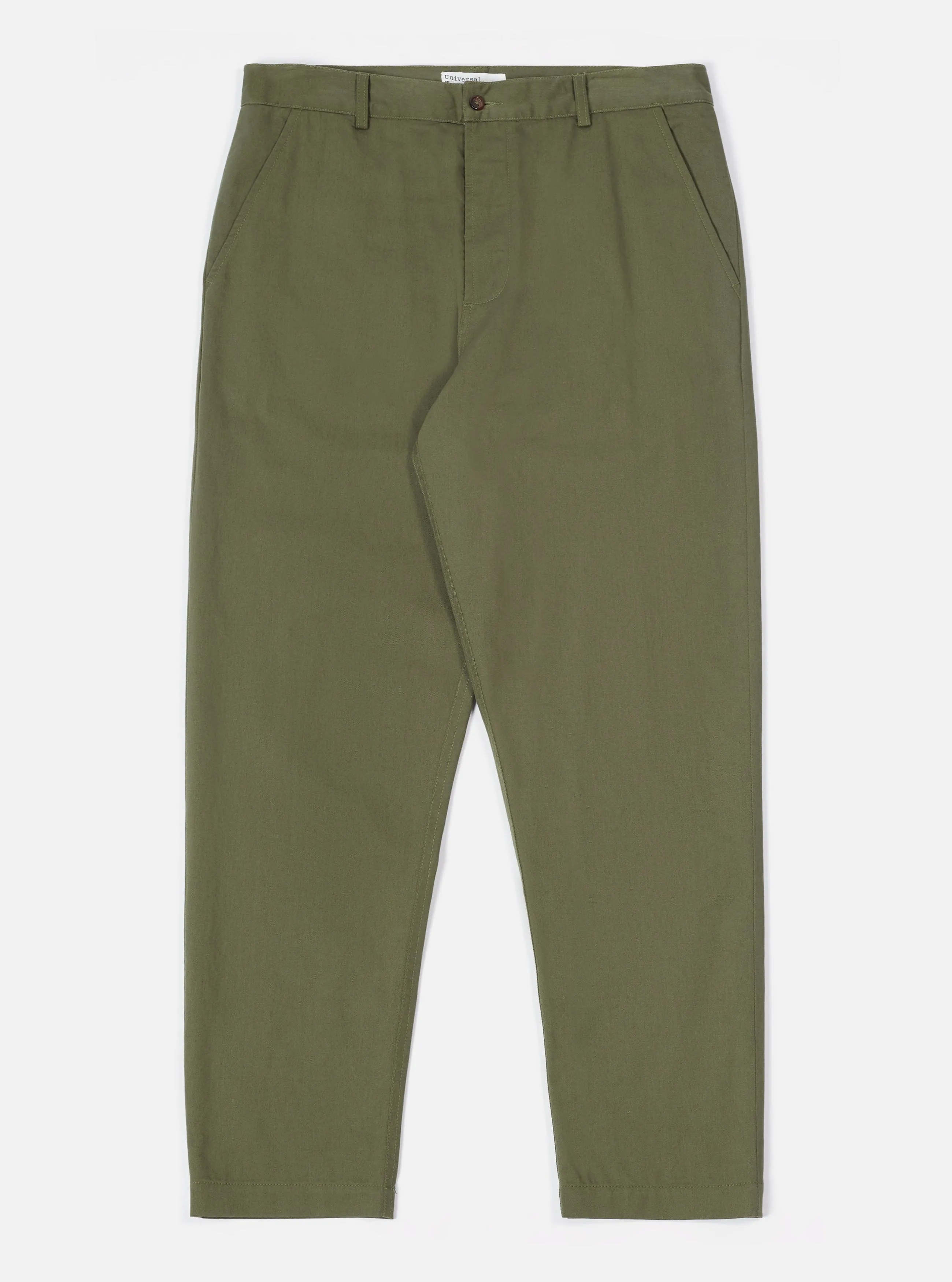Light Olive Twill Military Chino sold by Universal Works