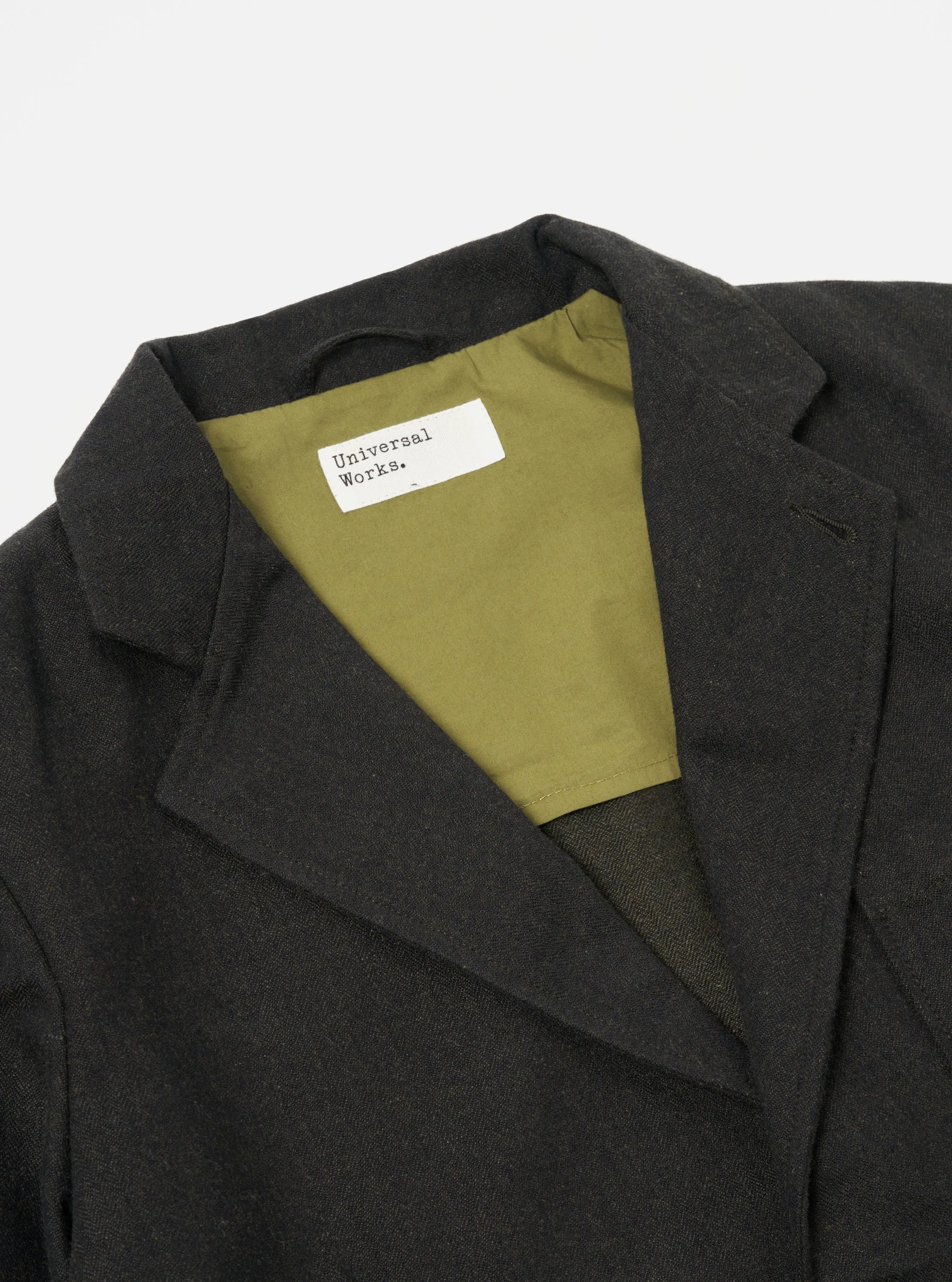 Universal Works Two Button Jacket in Olive Upcycled Italian Tweed sold by Universal Works product image thumbnail 3