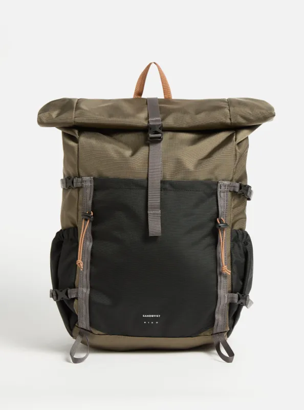 Sandqvist Forest Hike Backpack In Multi Brown Recycled Nylon made by Universal Works