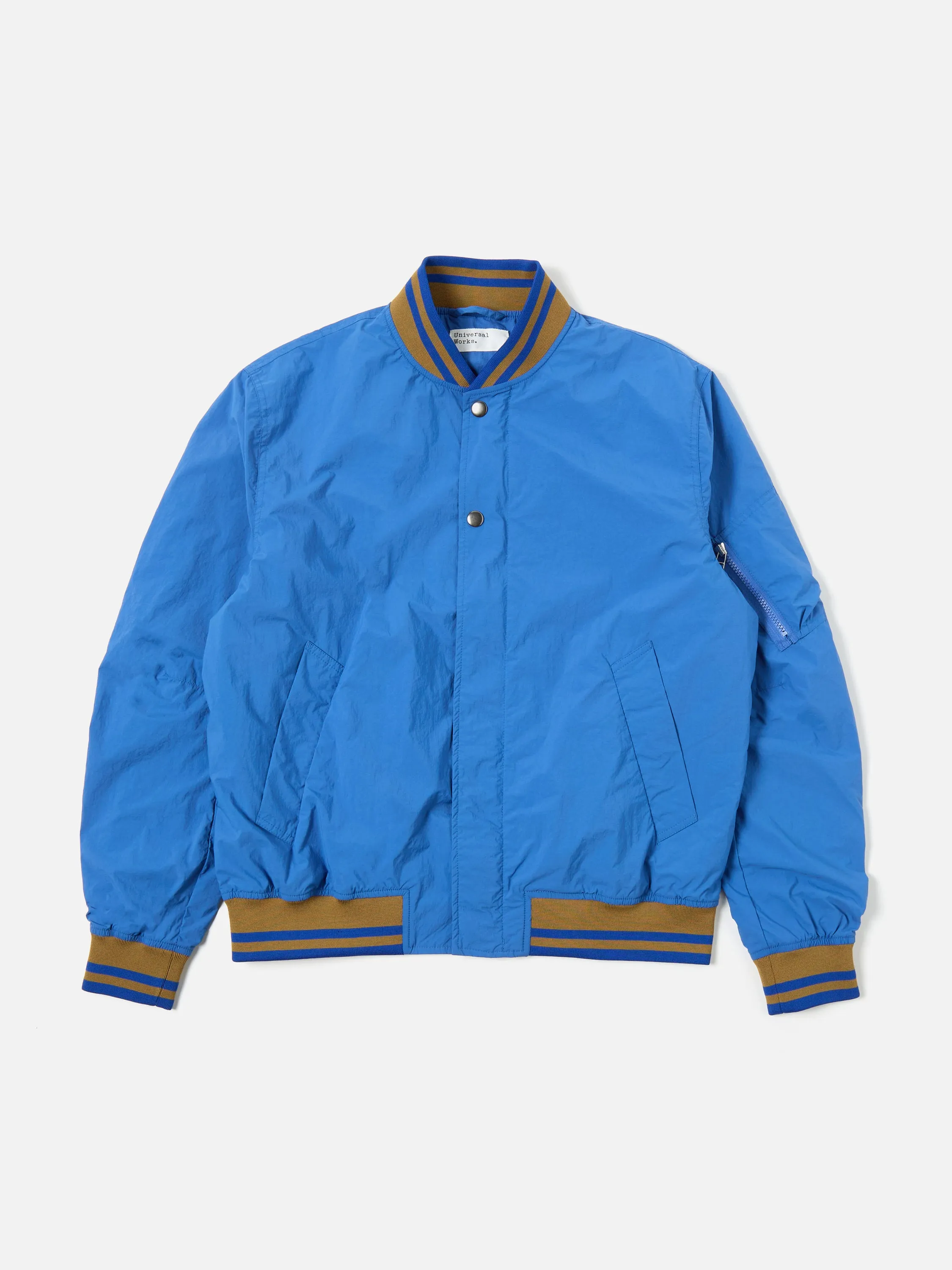 Universal Works NS Bomber Jacket in Turkish Sea Recycled Nylon sold by Universal Works product image thumbnail 3