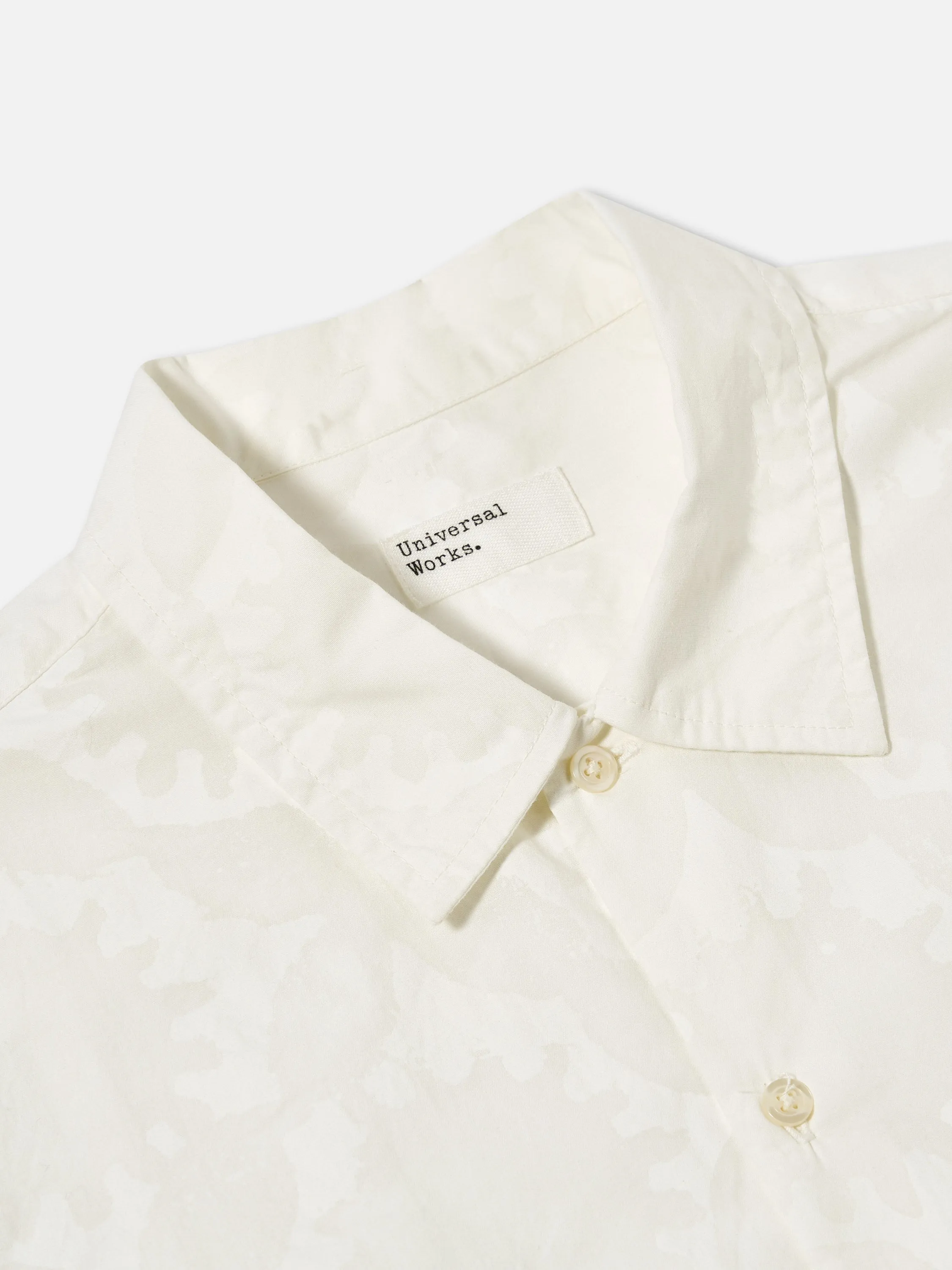 Universal Works Field Shirt in Ecru Sun Print Poplin sold by Universal Works product image thumbnail 4