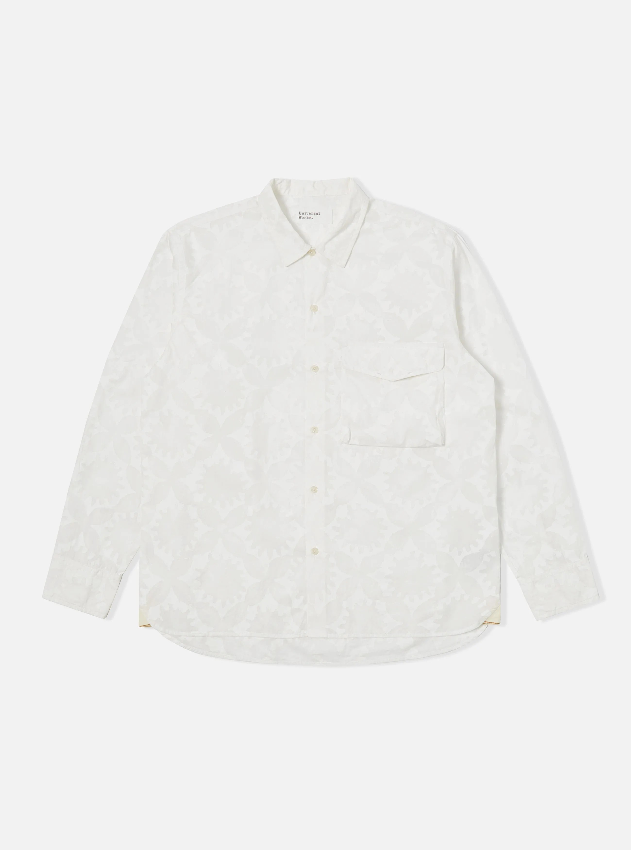 Universal Works Field Shirt in Ecru Sun Print Poplin sold by Universal Works product image thumbnail 2