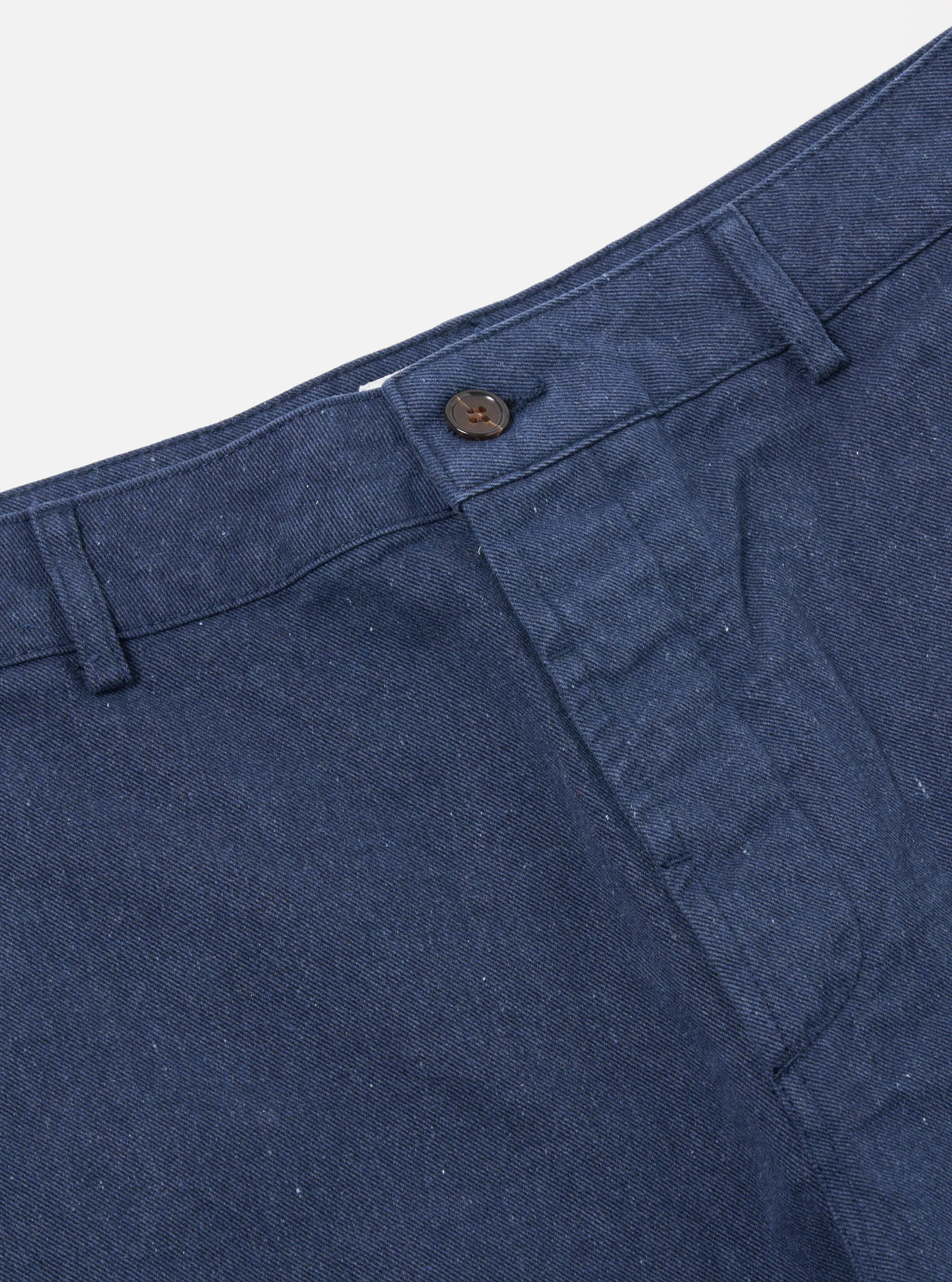 Universal Works Military Chino in Indigo Recycled Denim sold by Universal Works product image thumbnail 3