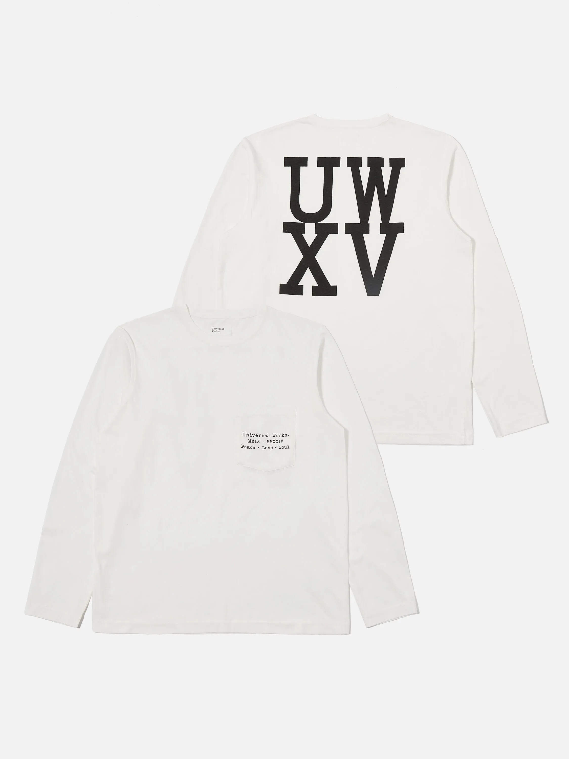Universal Works XV Tee Shirt in Ecru Print Jersey sold by Universal Works
