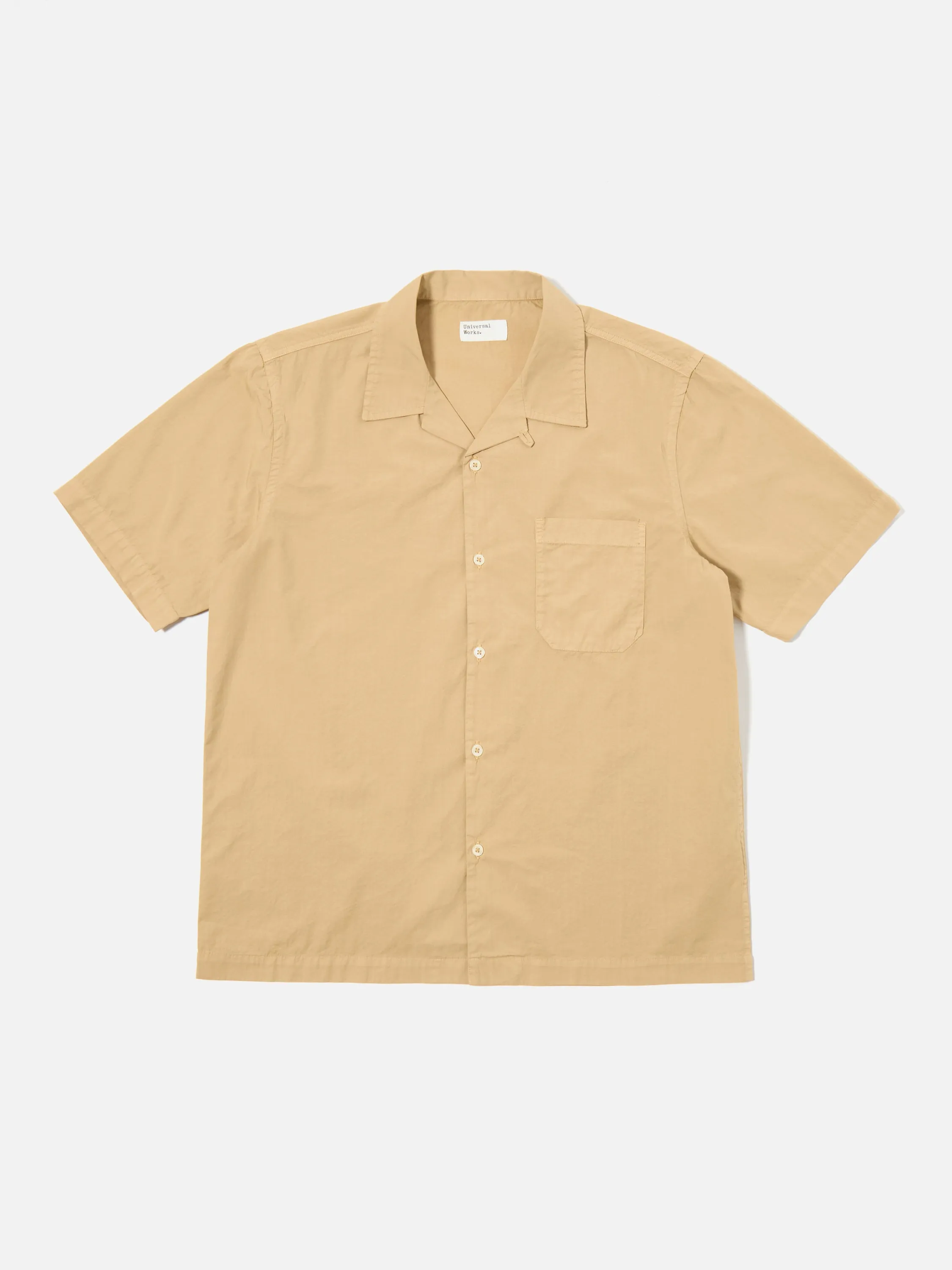 Universal Works Road Shirt in Summer Oak Broad Cloth sold by Universal Works
