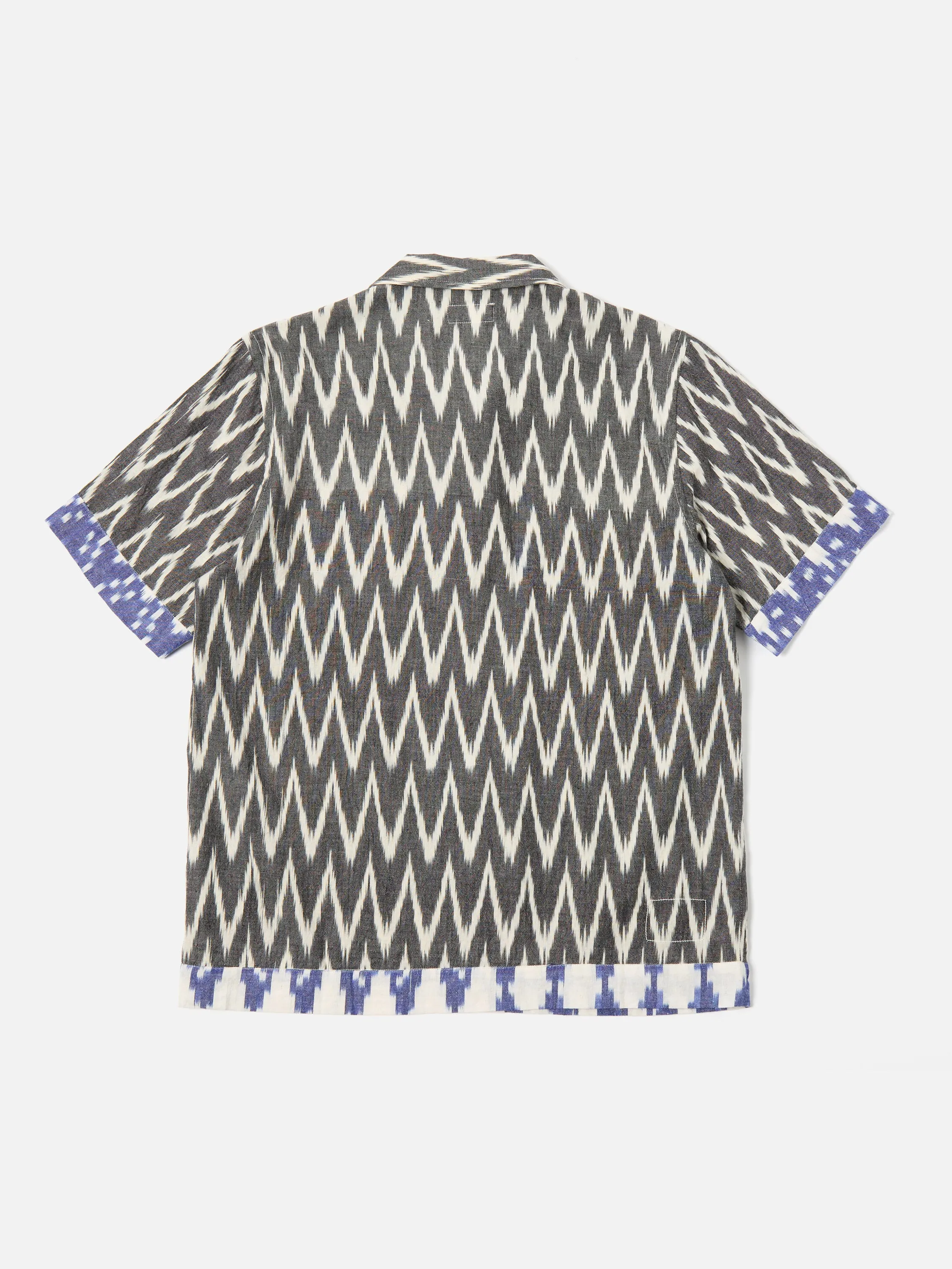 Universal Works Border Road Shirt in Grey/Lilac Ikat Mix sold by Universal Works product image thumbnail 4
