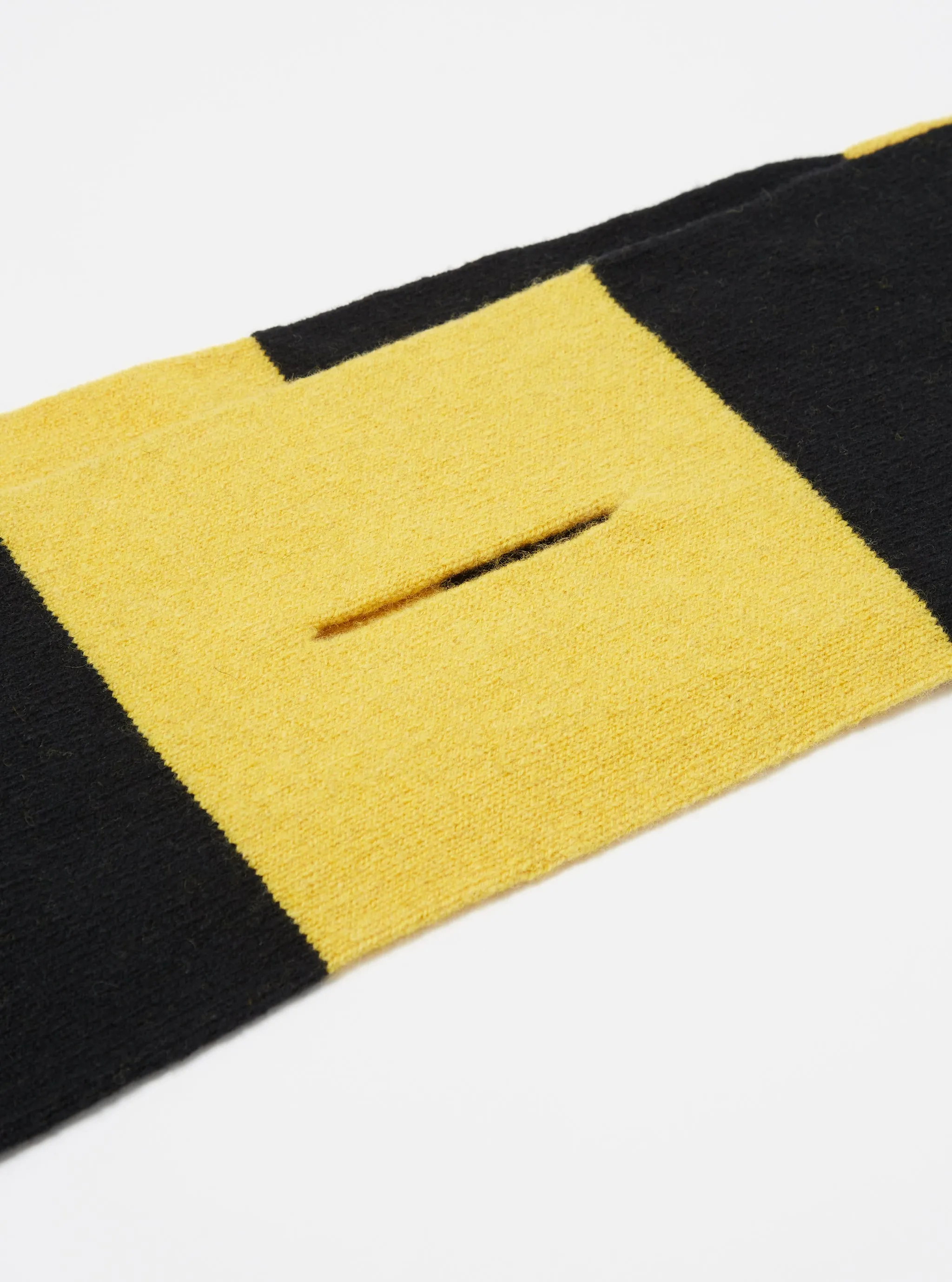 Black/Yellow Soft Wool Deluxe Football Scarf sold by Universal Works product image thumbnail 3