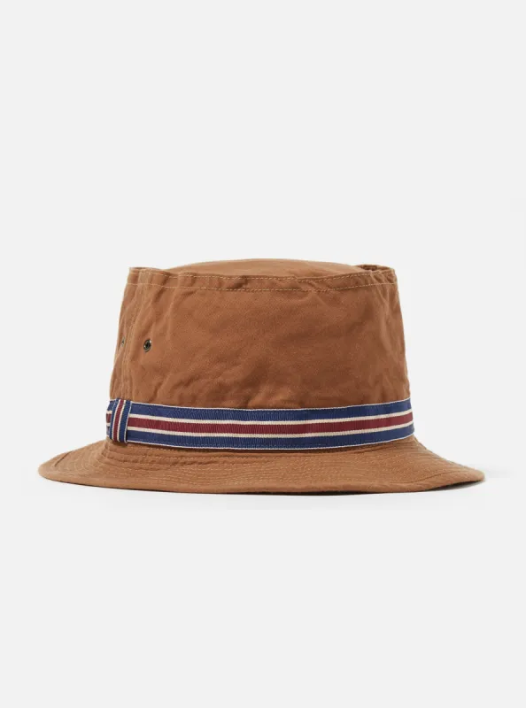 cableami® Pork Pie Hat in Brown Chino Cotton sold by Universal Works