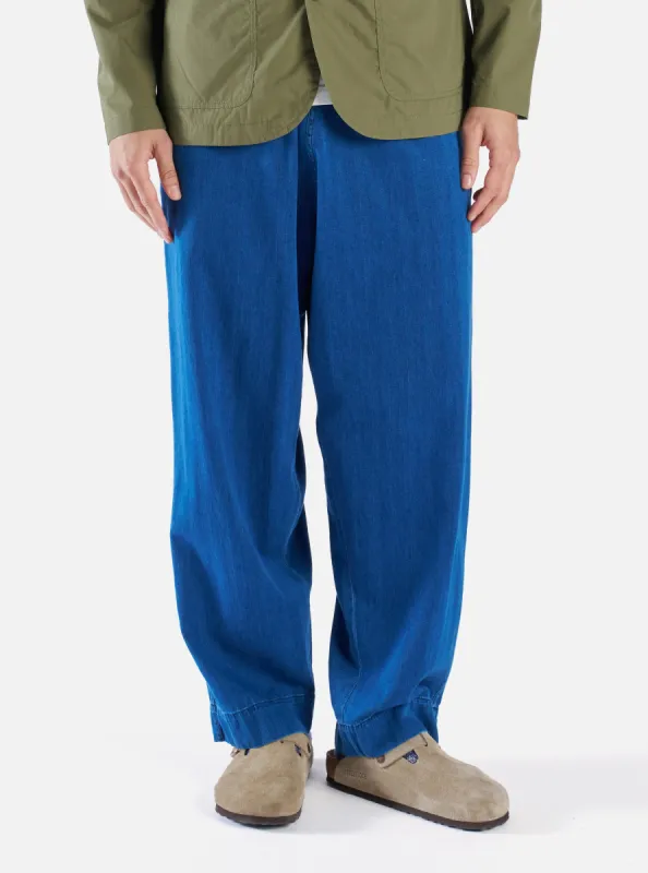 Universal Works Judo Pant in Washed Indigo Herringbone Denim sold by Universal Works