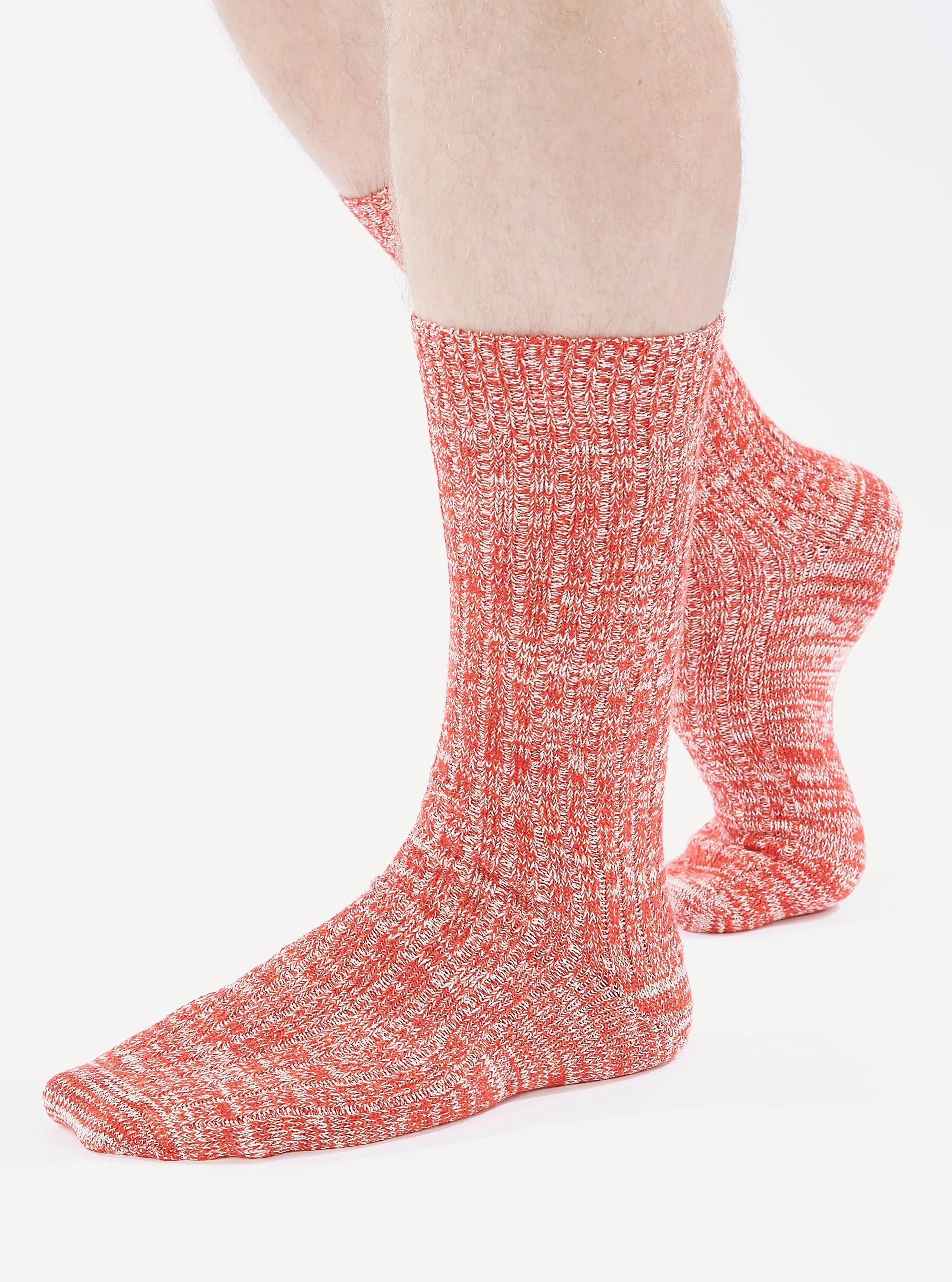 Red Slub Knit Slub Sock sold by Universal Works product image thumbnail 4