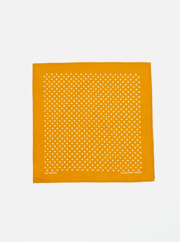 Universal Works Pocket Square in Mustard Classic Dot sold by Universal Works